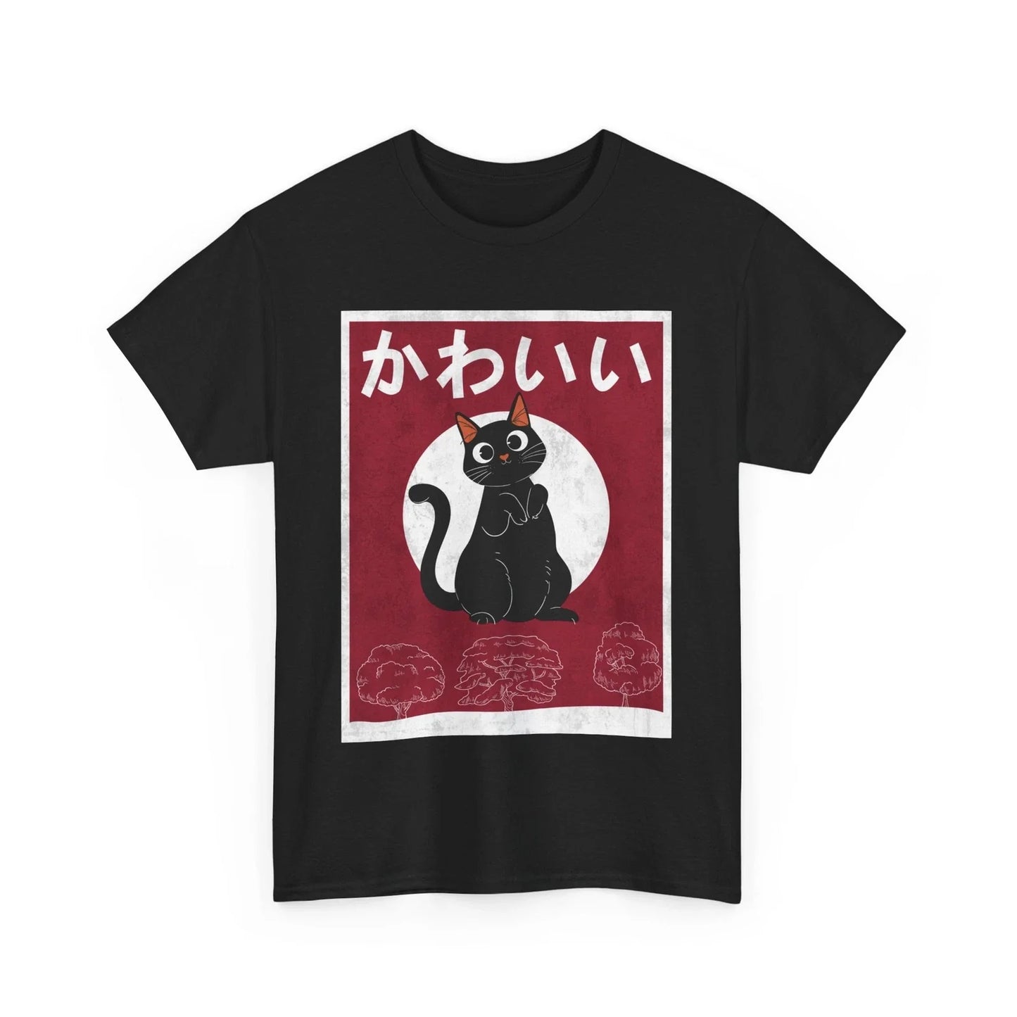 Kawaii Cat Shirt, Japanese Art Woodblock Shirt, Cats Lovers Shirt Unisex T-shirt, Sweatshirt, Hoodie, Long Sleeve Tee - T-Shirt, Sweatshirt, Hoodie