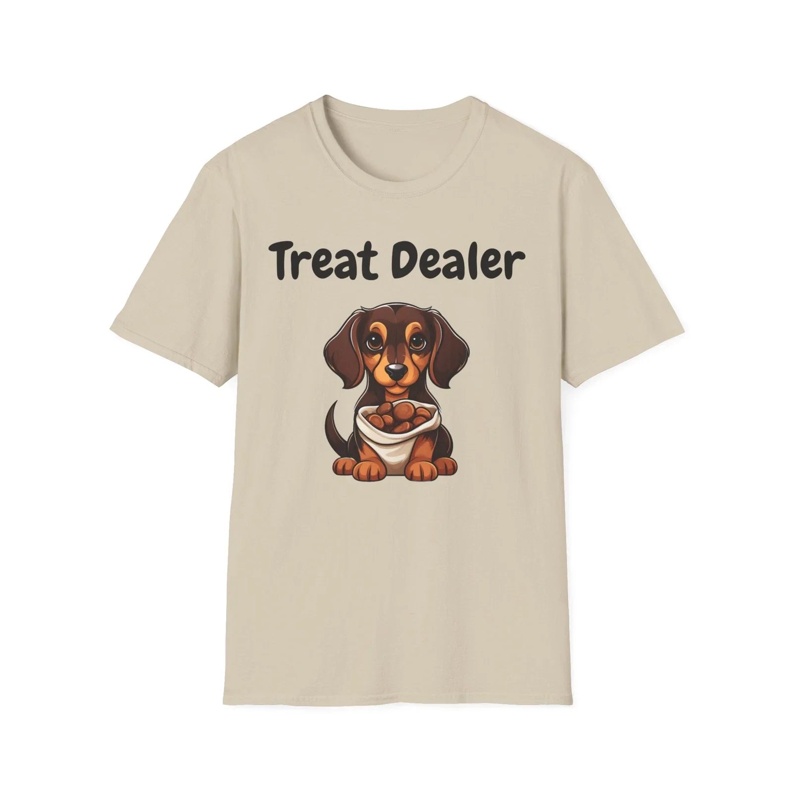 Treat Dealer Funny Dog Shirt, Dachshund Dog Treat T-Shirt, Unisex Softstyle Unisex T-shirt, Sweatshirt, Hoodie, Long Sleeve Tee - T-Shirt, Sweatshirt, Hoodie