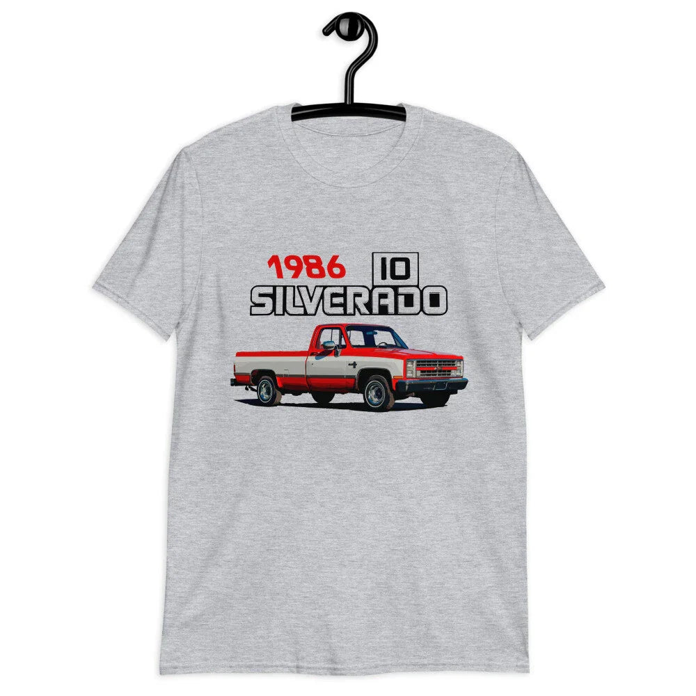 1986 Chevy C10 Silverado Square Body Pickup Truck Short-Sleeve Unisex T-Shirt Unisex T-shirt, Sweatshirt, Hoodie, Long Sleeve Tee - T-Shirt, Sweatshirt, Hoodie