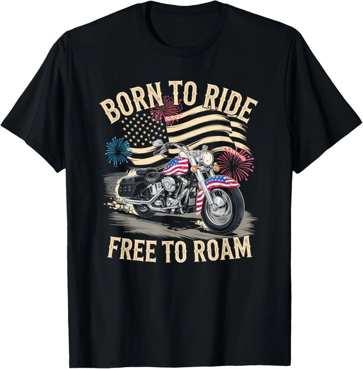 American Flag Motorcycle Tshirt USA Flag Biker Retro Gift Unisex T-Shirt Unisex T-shirt, Sweatshirt, Hoodie, Long Sleeve Tee - T-Shirt, Sweatshirt, Hoodie