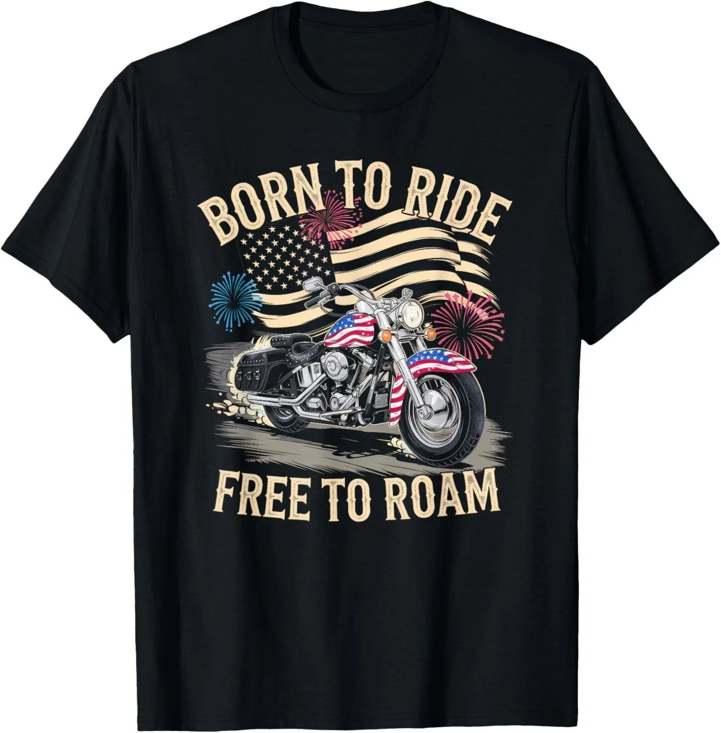American Flag Motorcycle Tshirt USA Flag Biker Retro Gift Unisex T-Shirt Unisex T-shirt, Sweatshirt, Hoodie, Long Sleeve Tee - T-Shirt, Sweatshirt, Hoodie