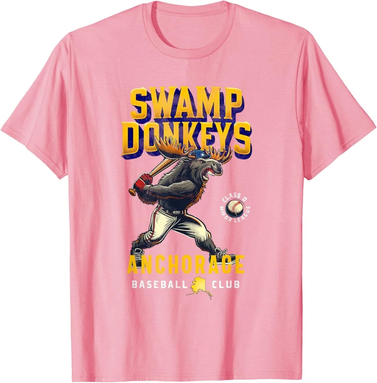 Anchorage Swamp Donkeys Retro Minor League Baseball Team T-Shirt Unisex T-shirt, Sweatshirt, Hoodie, Long Sleeve Tee - T-Shirt, Sweatshirt, Hoodie