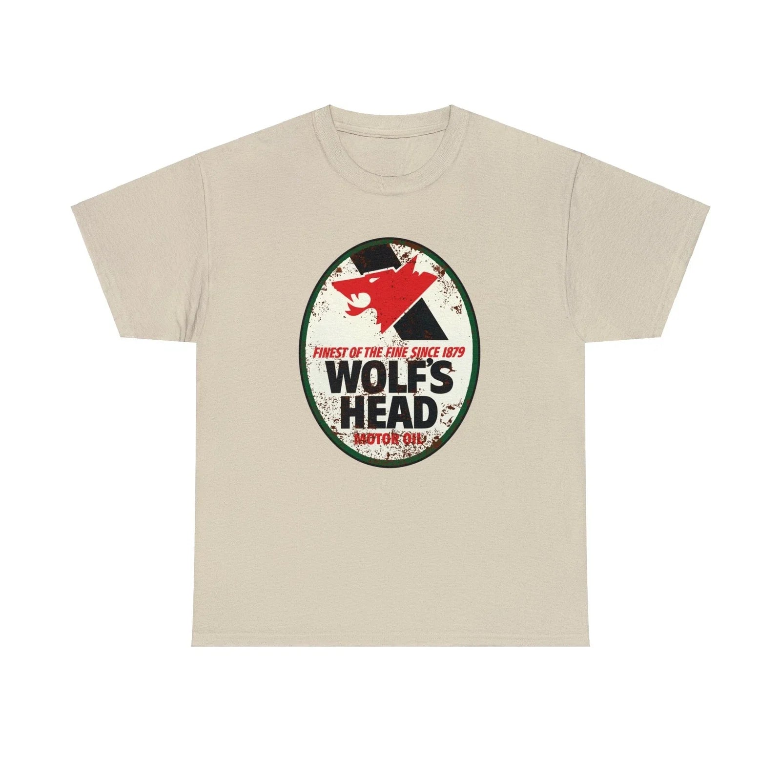 Rustic Retro Wolf's Head Motor Oil T-shirt Vintage Sign Logo T Shirt Car Unisex T-shirt, Sweatshirt, Hoodie, Long Sleeve Tee - T-Shirt, Sweatshirt, Hoodie