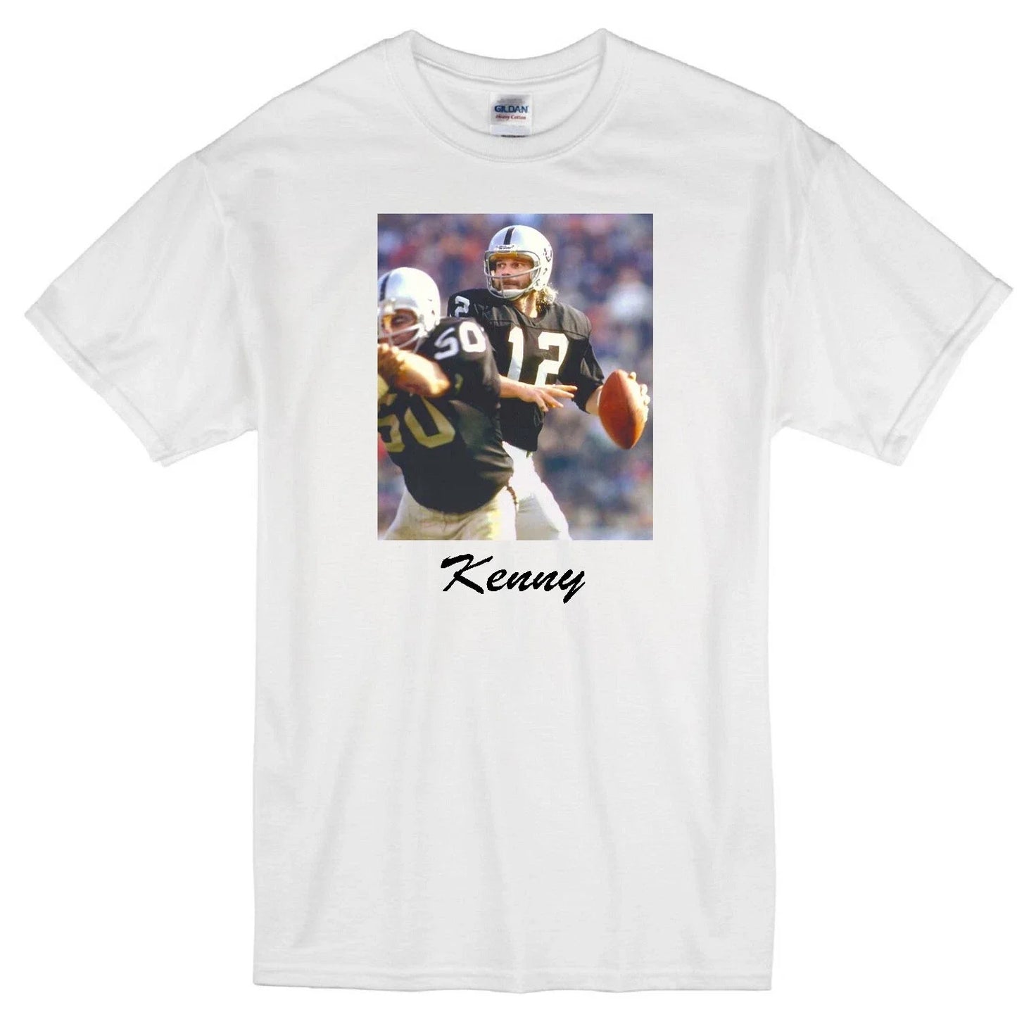 KENNY STABLER OAKLAND RAIDERS QUARTERBACK RETRO FOOTBALL WHITE T-SHIRT JERSEY Unisex T-shirt, Sweatshirt, Hoodie, Long Sleeve Tee - T-Shirt, Sweatshirt, Hoodie