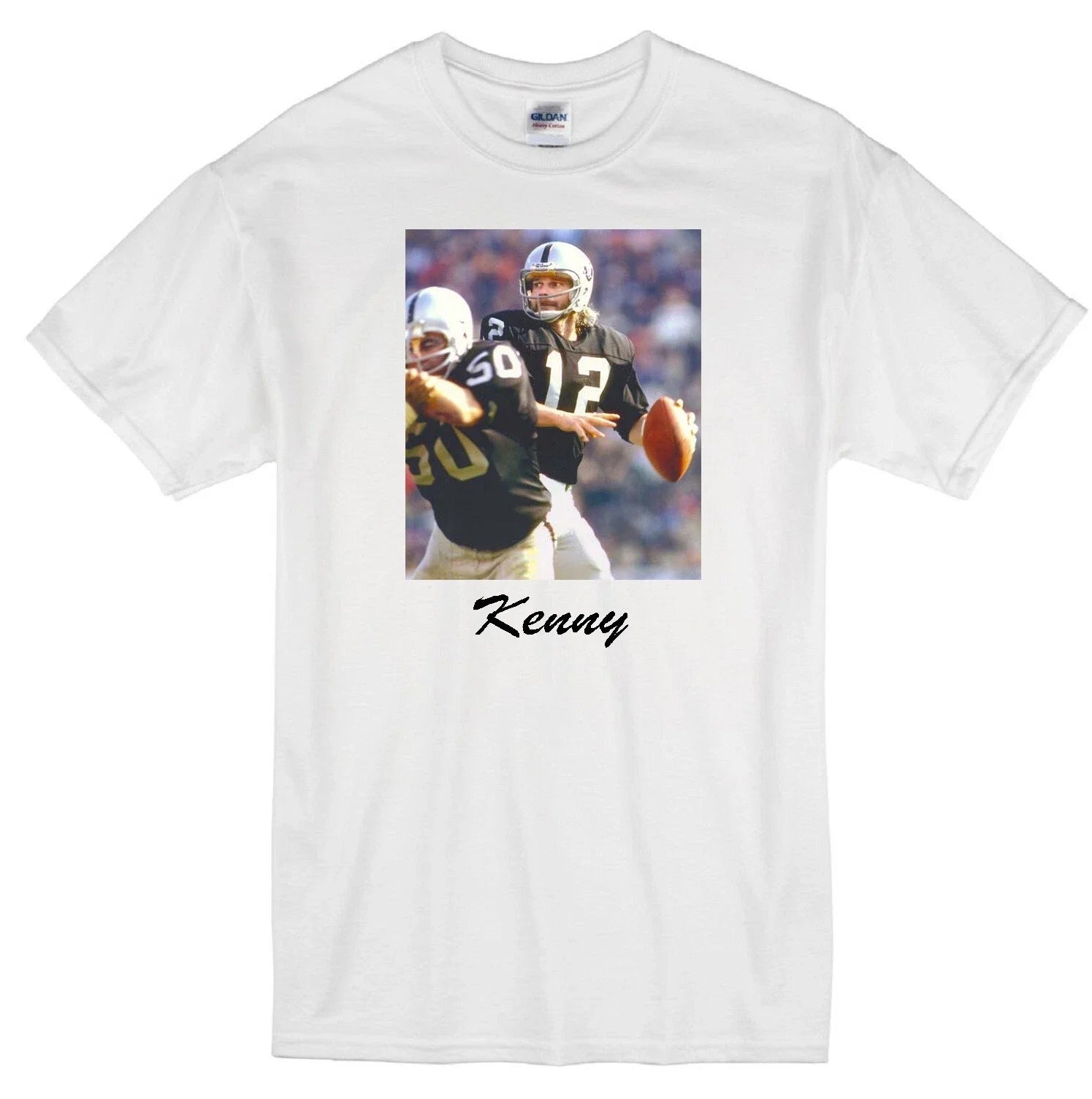 KENNY STABLER OAKLAND RAIDERS QUARTERBACK RETRO FOOTBALL WHITE T-SHIRT JERSEY Unisex T-shirt, Sweatshirt, Hoodie, Long Sleeve Tee - T-Shirt, Sweatshirt, Hoodie
