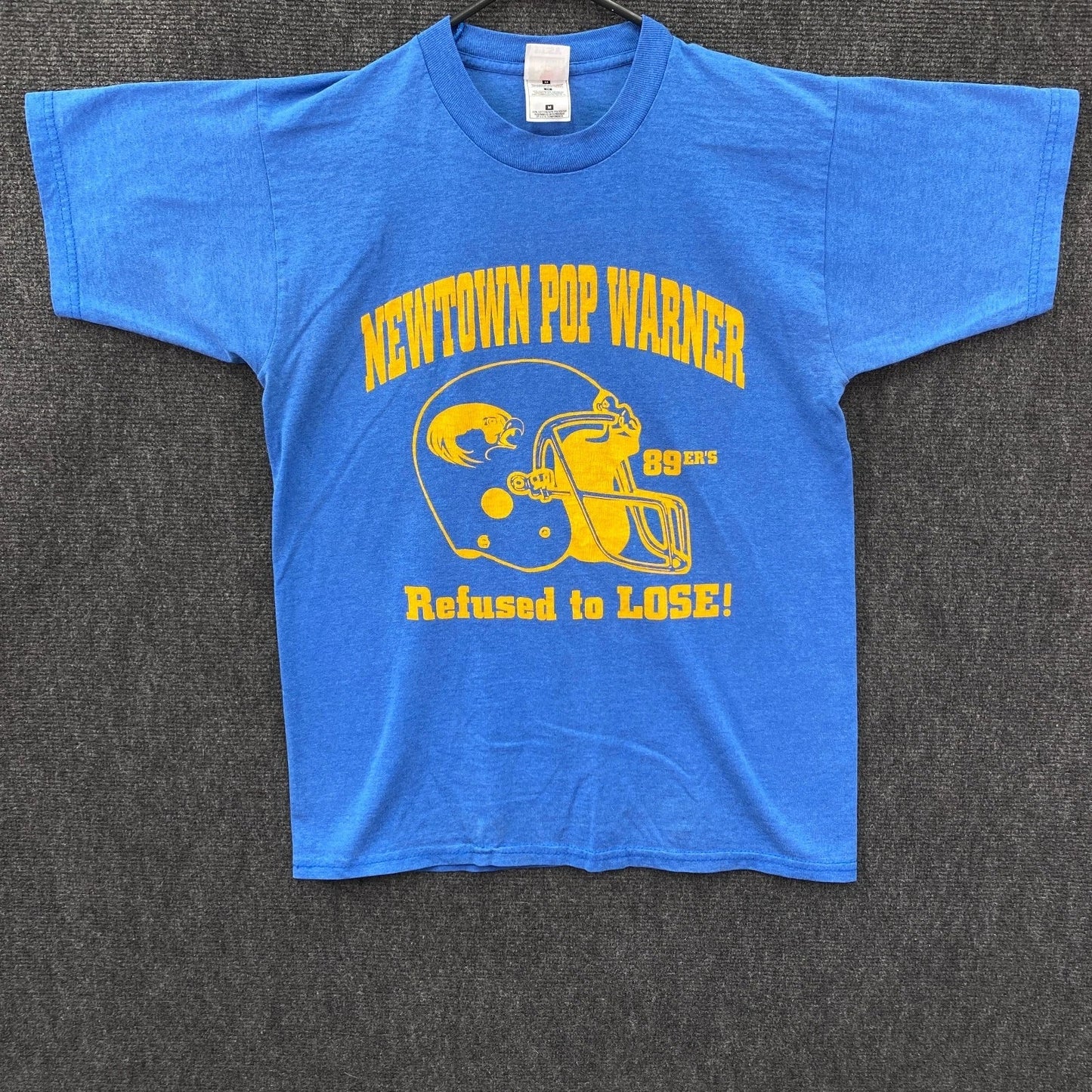 Vintage 90s Newtown Pop Warner 89ers Refused to Lose Medium T-Shirt Blue Graphic Unisex T-shirt, Sweatshirt, Hoodie, Long Sleeve Tee - T-Shirt, Sweatshirt, Hoodie