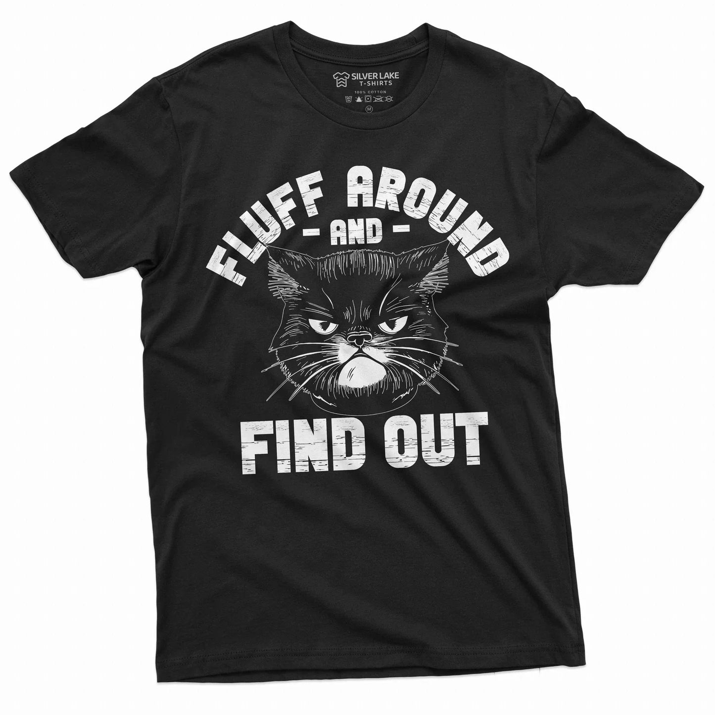 Cat funny T-shirt fluff around and find out tee shirt funny cat owner gift tee Unisex T-shirt, Sweatshirt, Hoodie, Long Sleeve Tee - T-Shirt, Sweatshirt, Hoodie