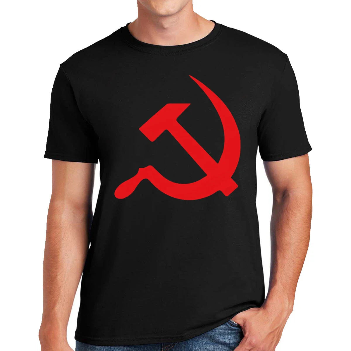 USSR Hammer And Sickle Soviet T-Shirt Mens CCCP Russia Lenin Gift Novelty Tee Unisex T-shirt, Sweatshirt, Hoodie, Long Sleeve Tee - T-Shirt, Sweatshirt, Hoodie