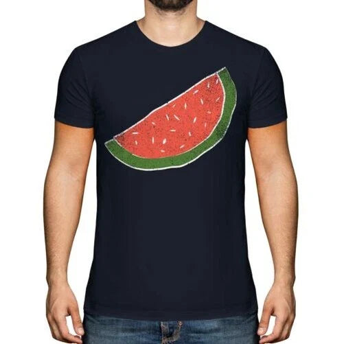 Grunge Melon Slice Men's T-Shirt Gift Sketch Design Unisex T-shirt, Sweatshirt, Hoodie, Long Sleeve Tee - T-Shirt, Sweatshirt, Hoodie