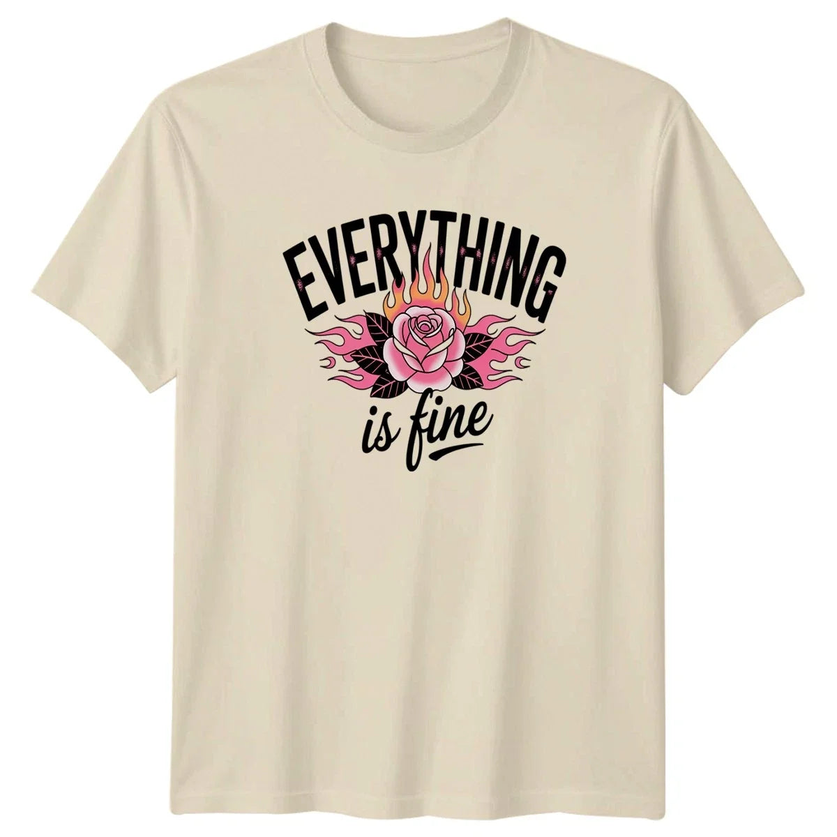 Everything Is Fine Womens T-Shirt Sarcastic Mental Health Birthday Gift For Her Unisex T-shirt, Sweatshirt, Hoodie, Long Sleeve Tee - T-Shirt, Sweatshirt, Hoodie