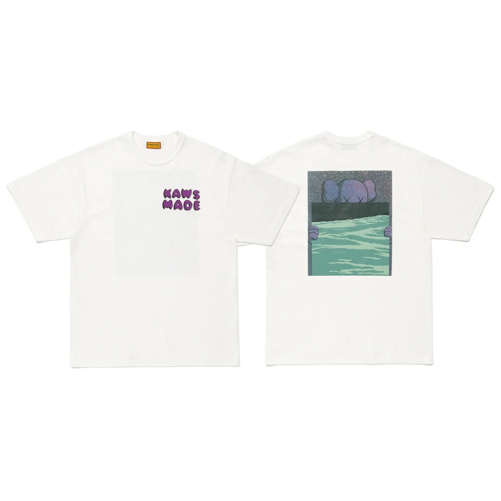 HUMAN MADE x KAWS KAWS MADE GRAPHIC T-SHIRT #3 WHITE XX30TE026 MADE IN JAPAN New Unisex T-shirt, Sweatshirt, Hoodie, Long Sleeve Tee - T-Shirt, Sweatshirt, Hoodie