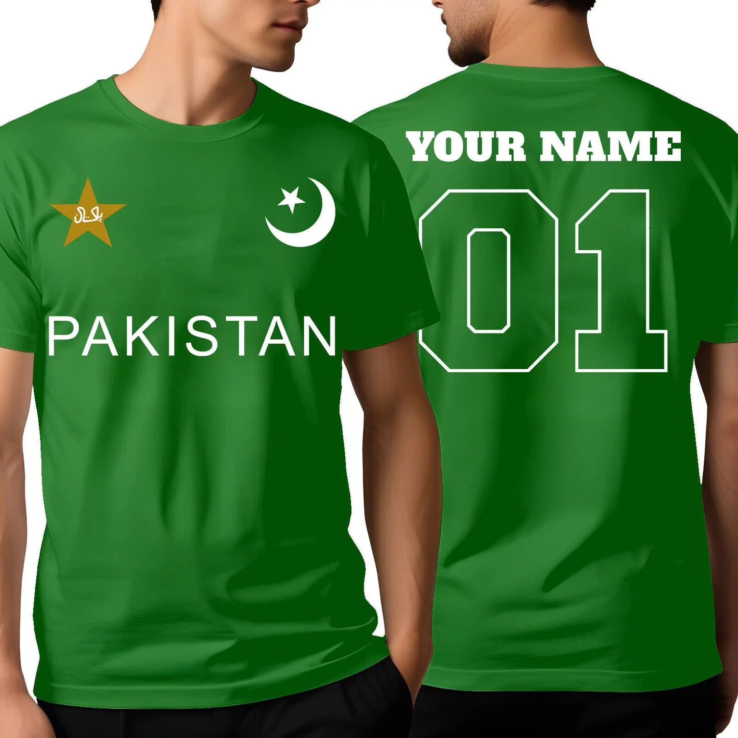 Personalised Name Pakistani Flag Happy Independence Day 14th August T-Shirt #ID3 Unisex T-shirt, Sweatshirt, Hoodie, Long Sleeve Tee - T-Shirt, Sweatshirt, Hoodie