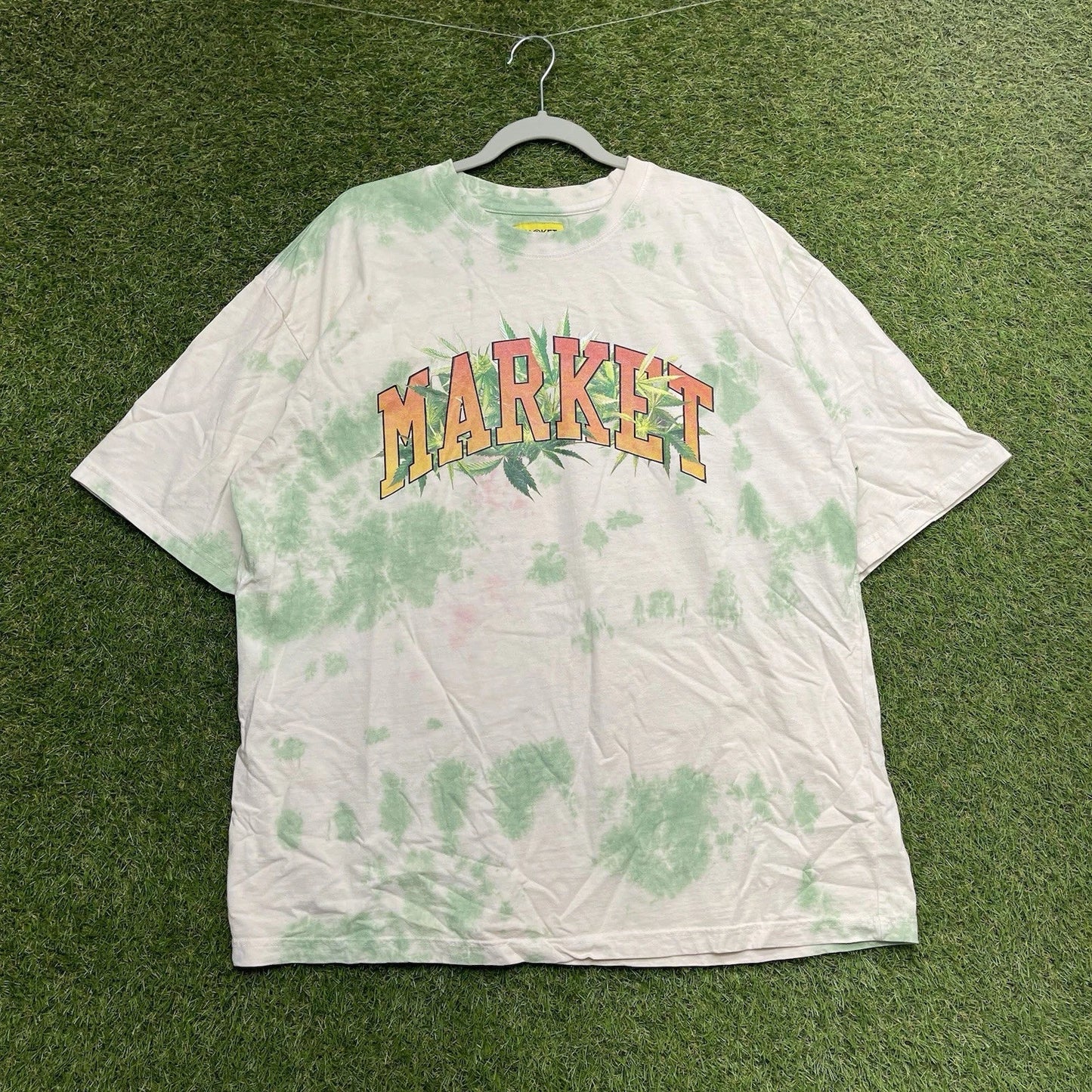 Market Shirt Mens XL Graphic Print TieDye Short Sleeve Spellout y2k Hippie Boho Unisex T-shirt, Sweatshirt, Hoodie, Long Sleeve Tee - T-Shirt, Sweatshirt, Hoodie
