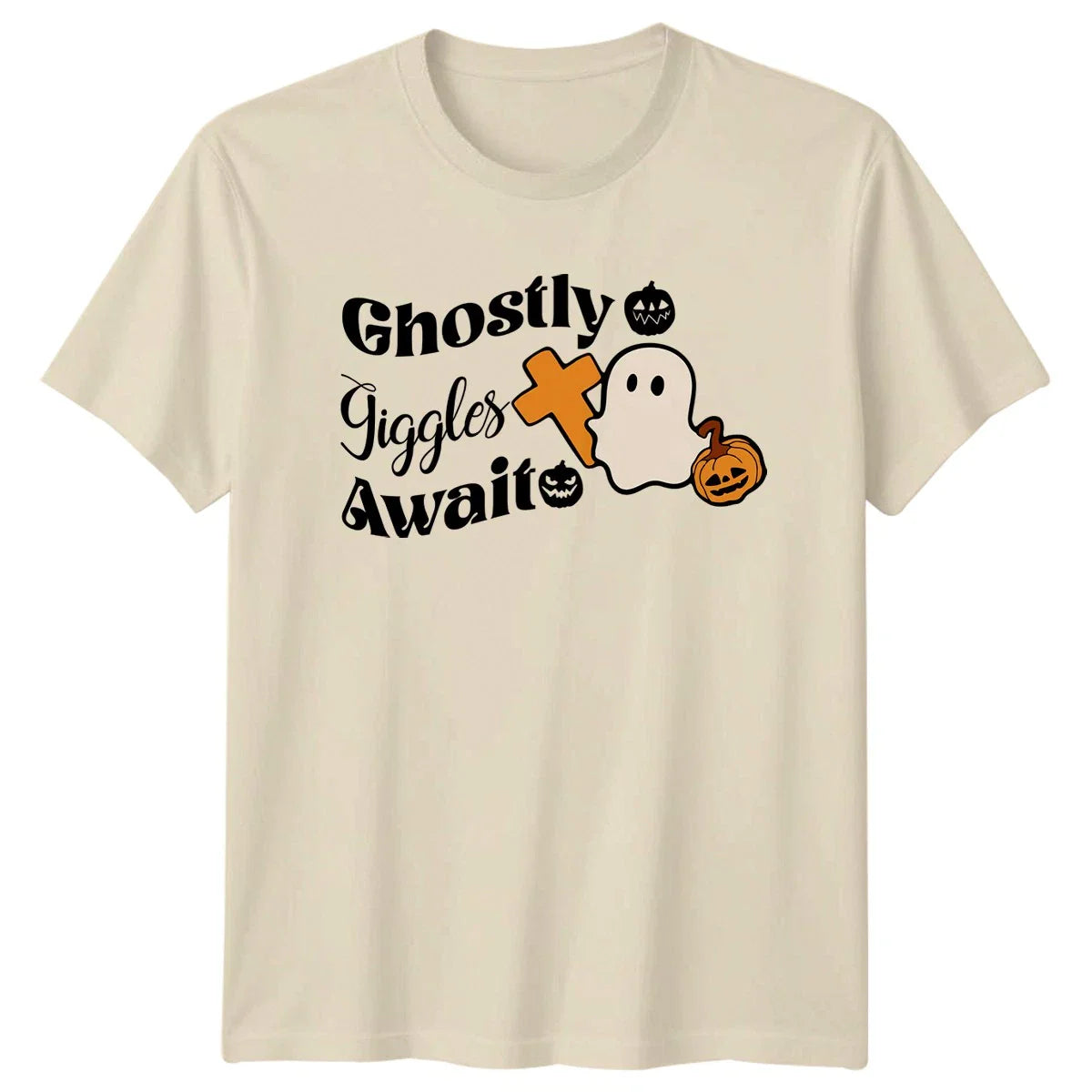 Ghostly Jiggles Await T-Shirt Humorous Halloween Gift For Him And Her Unisex T-shirt, Sweatshirt, Hoodie, Long Sleeve Tee - T-Shirt, Sweatshirt, Hoodie