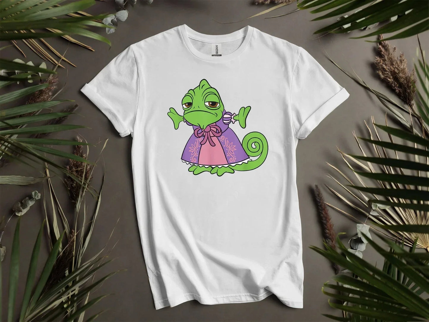 Cute Pascal Dressed Up Portrait Rapunzel T Hoodie Tshirt Men Women Unisex AD243 Unisex T-shirt, Sweatshirt, Hoodie, Long Sleeve Tee - T-Shirt, Sweatshirt, Hoodie