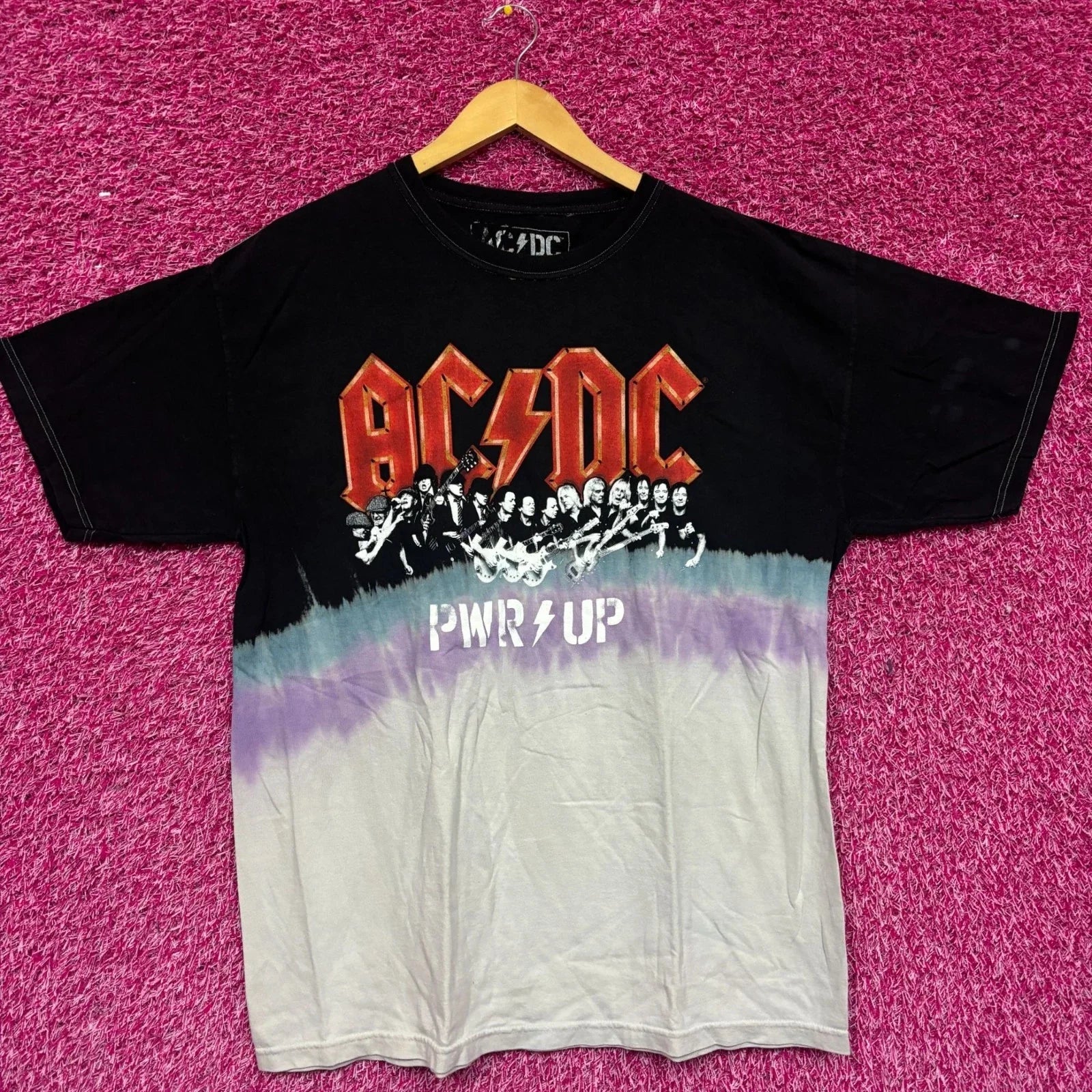 AC/DC Power Up Album Art Hard Rock Band Dip Dye M Unisex T-shirt, Sweatshirt, Hoodie, Long Sleeve Tee - T-Shirt, Sweatshirt, Hoodie