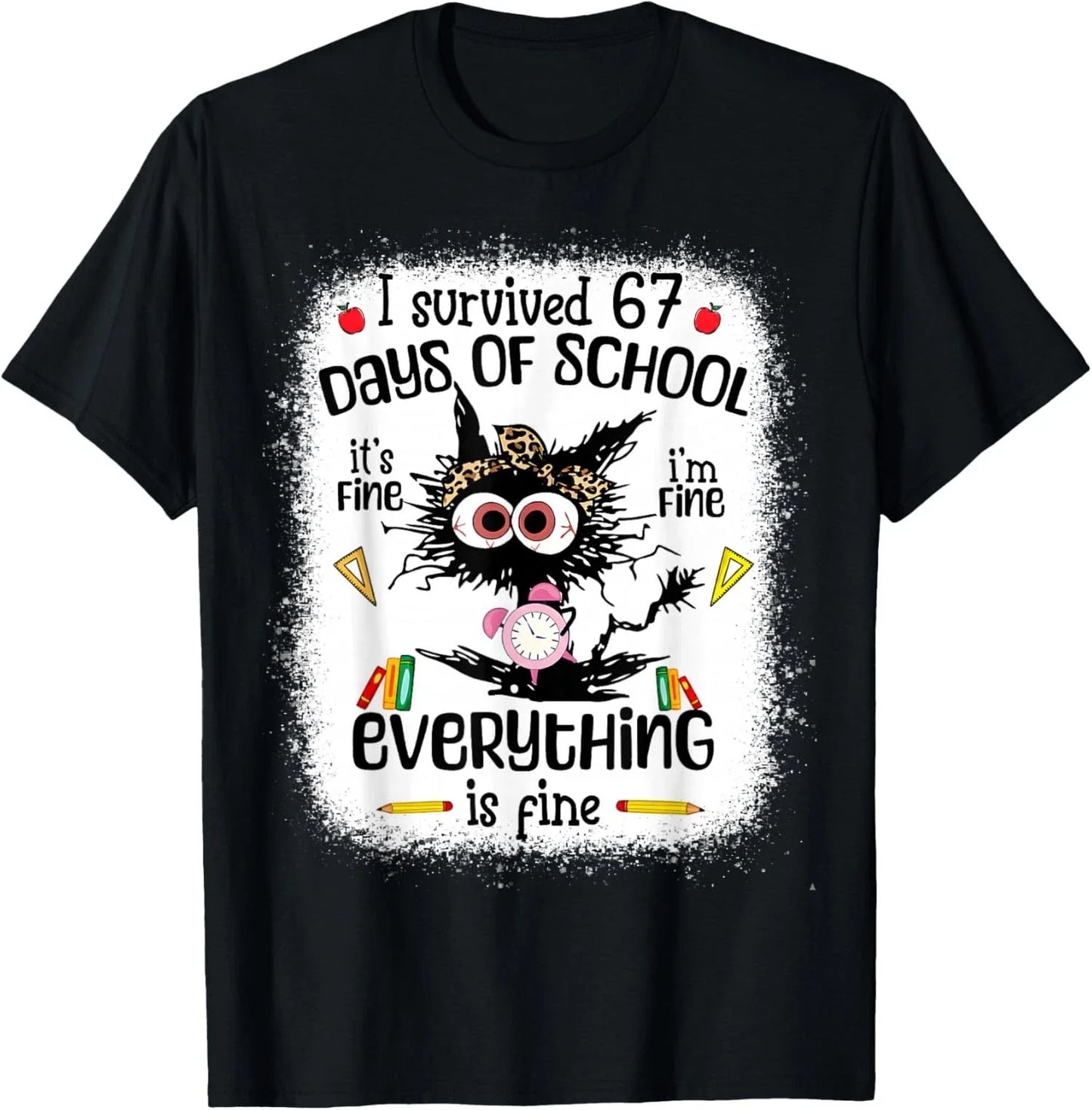 I Survived 67 Days of School Funny Six Seven 67 Meme Unisex T-Shirt Unisex T-shirt, Sweatshirt, Hoodie, Long Sleeve Tee - T-Shirt, Sweatshirt, Hoodie