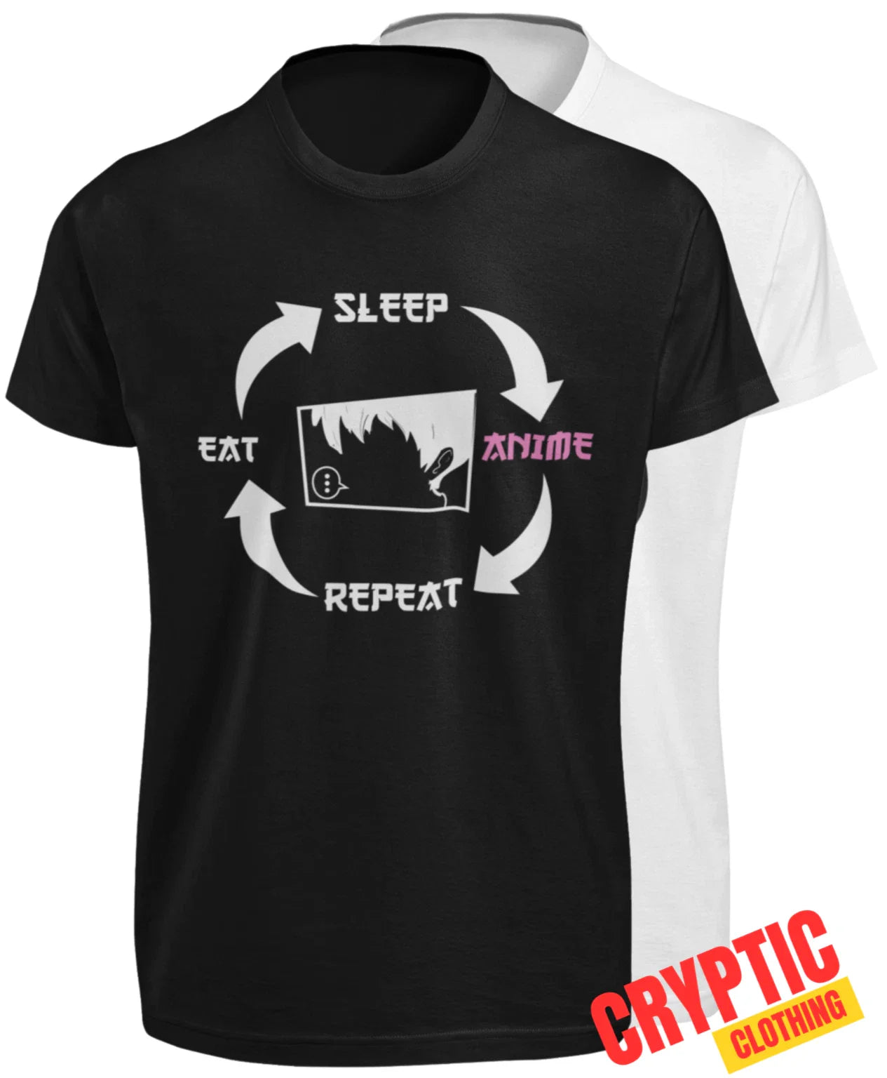 Eat Sleep Anime Repeat T SHIRT S-3XL Funny Graphic Pop Culture Japanese GIFT TEE Unisex T-shirt, Sweatshirt, Hoodie, Long Sleeve Tee - T-Shirt, Sweatshirt, Hoodie