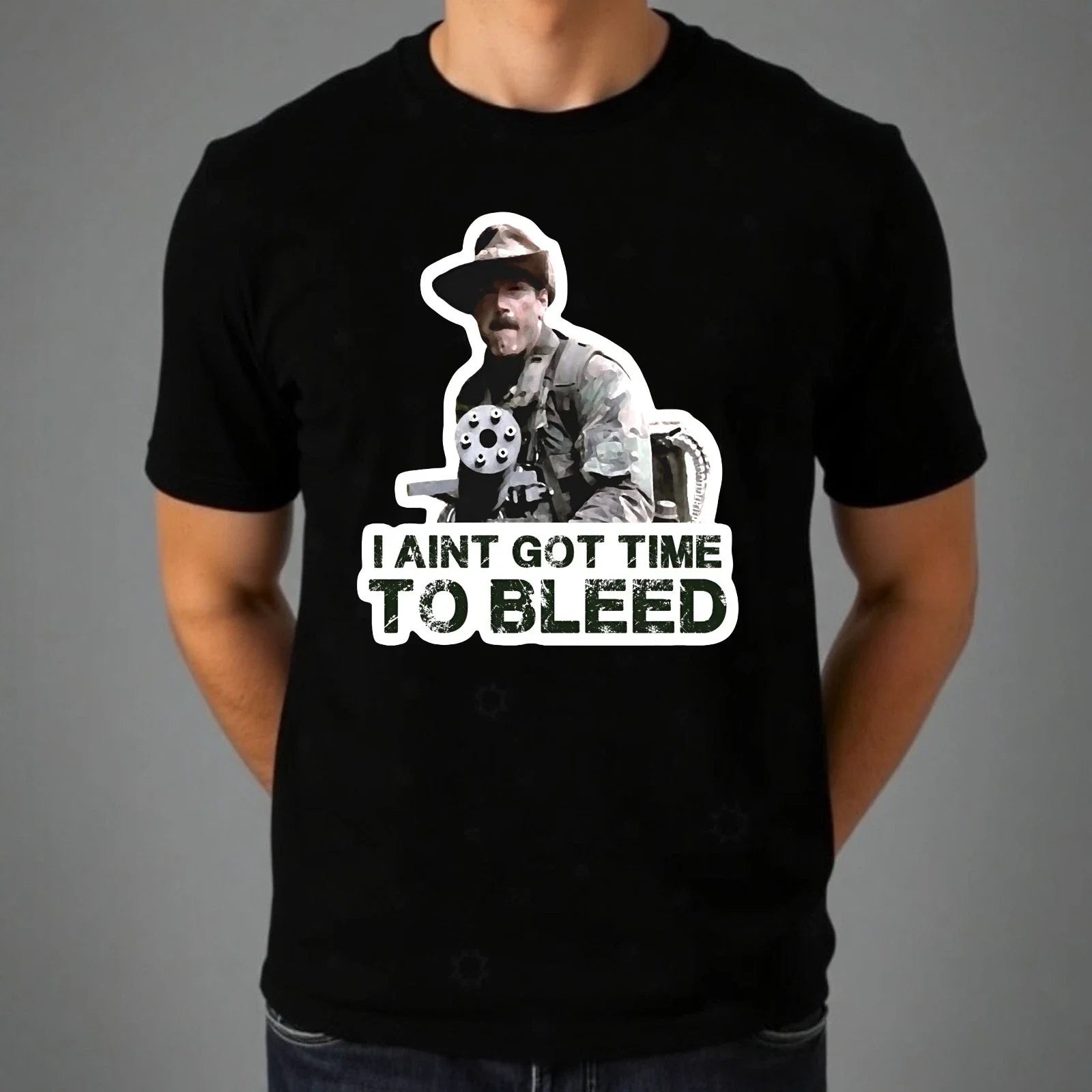 I Ain't Got Time To Bleed T-Shirt Funny Retro Action Film Lovers Quote Tee Top Unisex T-shirt, Sweatshirt, Hoodie, Long Sleeve Tee - T-Shirt, Sweatshirt, Hoodie