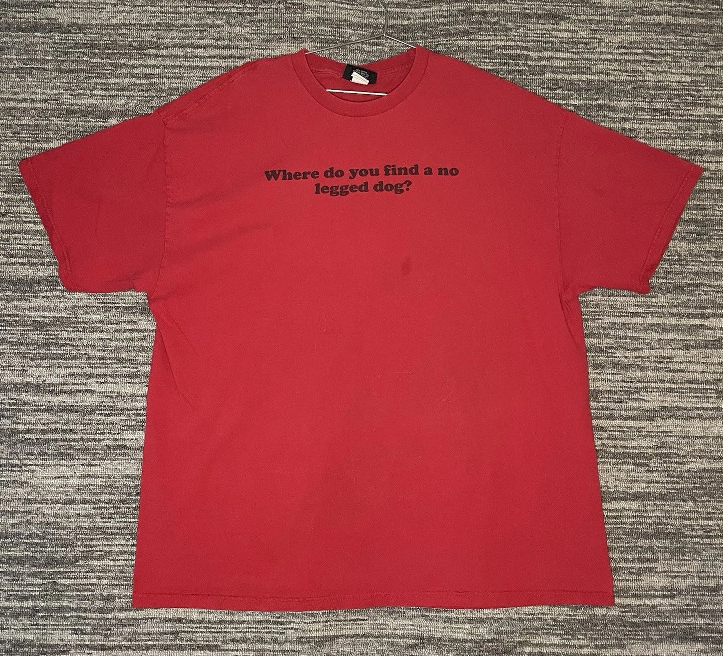 Loungefly Dad Joke  Where Do You Find A Dog With No Legs? T Shirt Size XXL Red Unisex T-shirt, Sweatshirt, Hoodie, Long Sleeve Tee - T-Shirt, Sweatshirt, Hoodie
