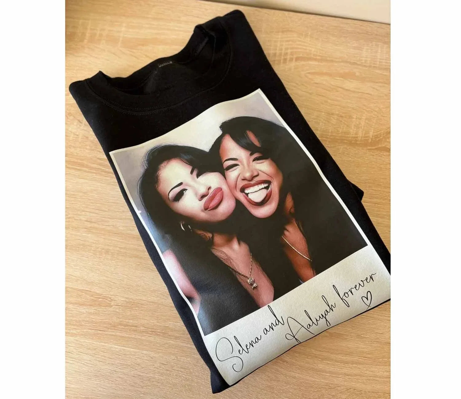 Selena & Aaliyah Forever Photo Booth Shirt, Fan Gift Unisex T-shirt, Sweatshirt, Hoodie, Long Sleeve Tee - T-Shirt, Sweatshirt, Hoodie