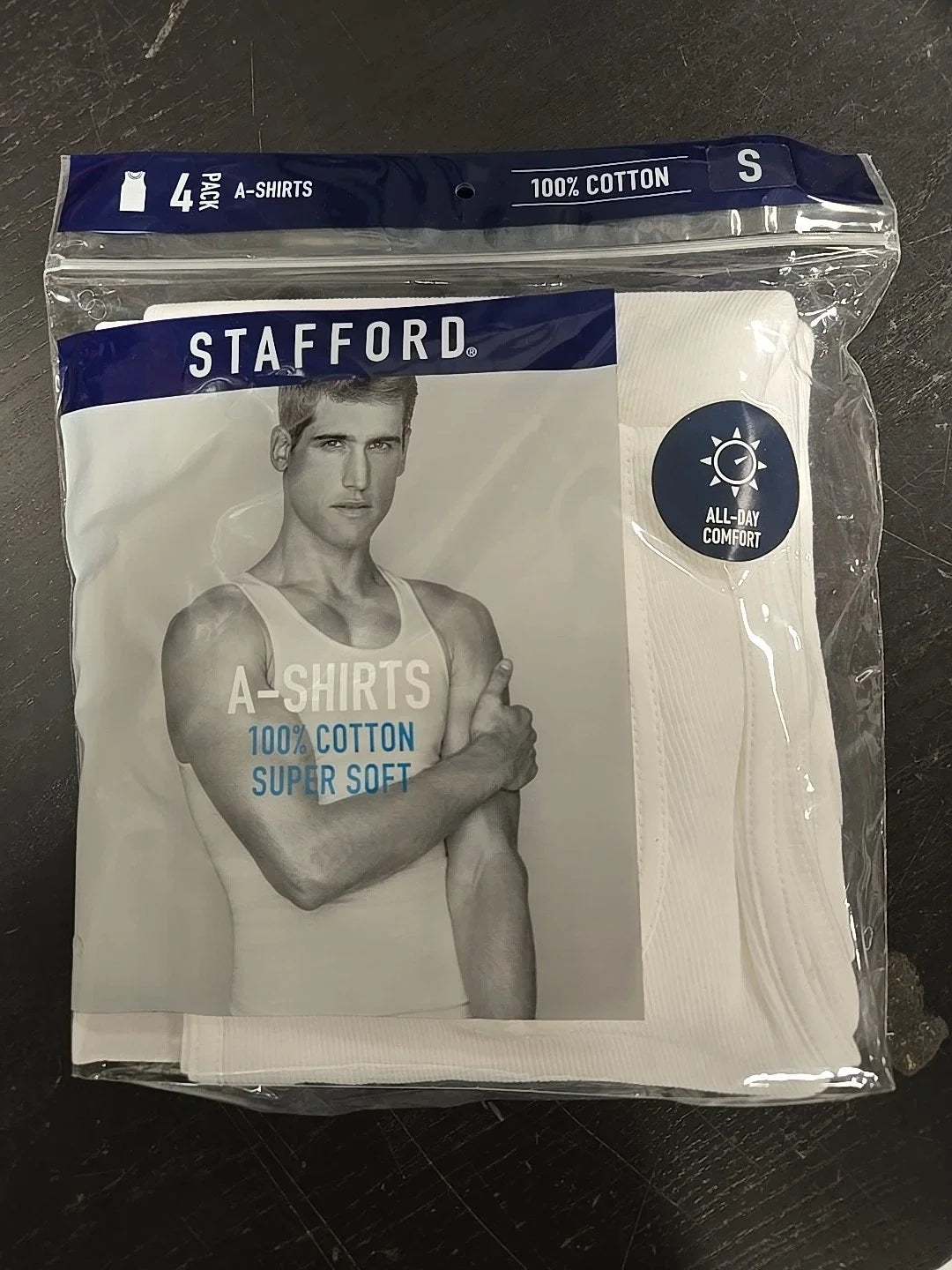 Stafford 4Pk Men Super Soft White 100% Cotton A-Shirts Unisex T-shirt, Sweatshirt, Hoodie, Long Sleeve Tee - T-Shirt, Sweatshirt, Hoodie
