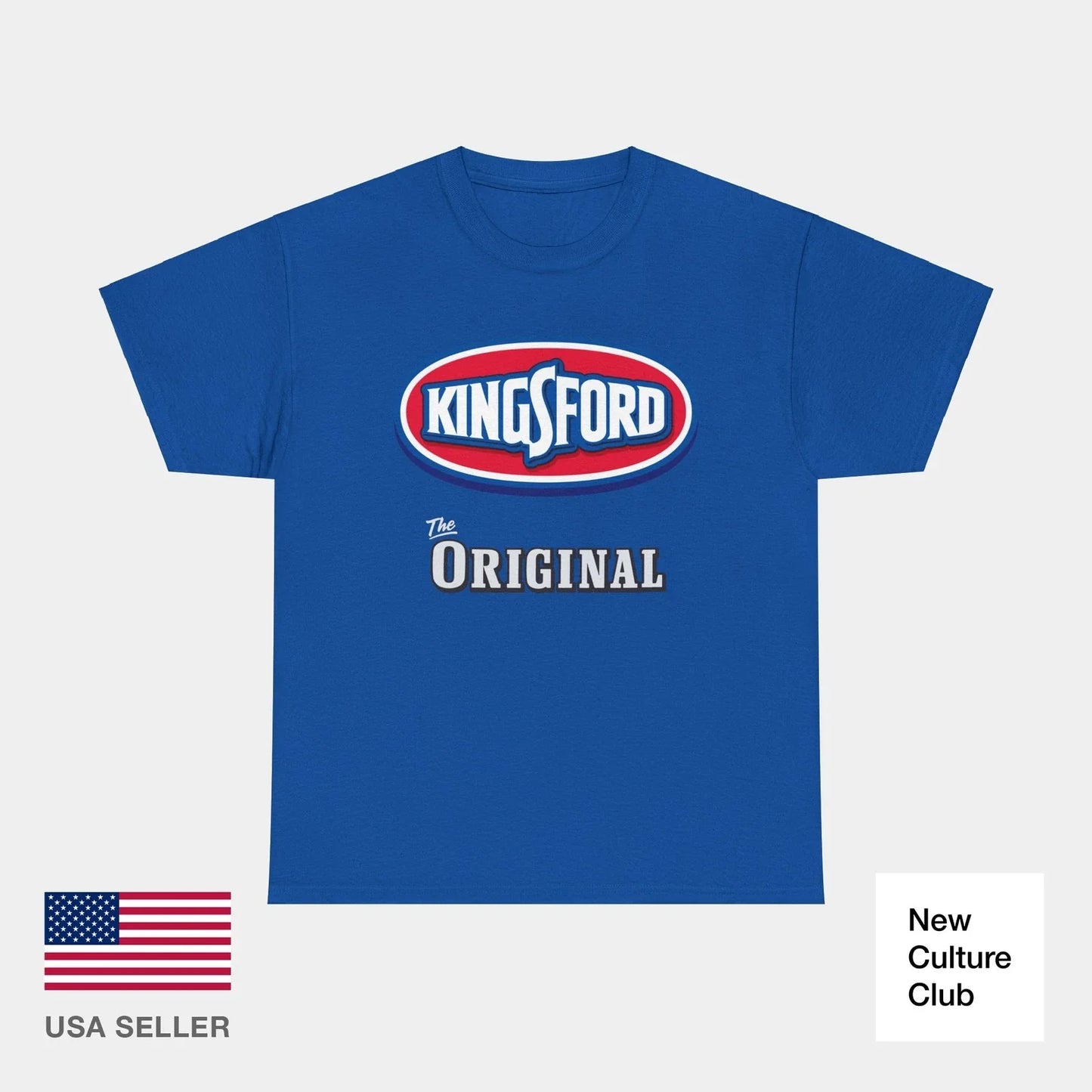 Kingsford The Original Charcoal BBQ Black Blue White T Shirt Heavy Cotton Tee Unisex T-shirt, Sweatshirt, Hoodie, Long Sleeve Tee - T-Shirt, Sweatshirt, Hoodie