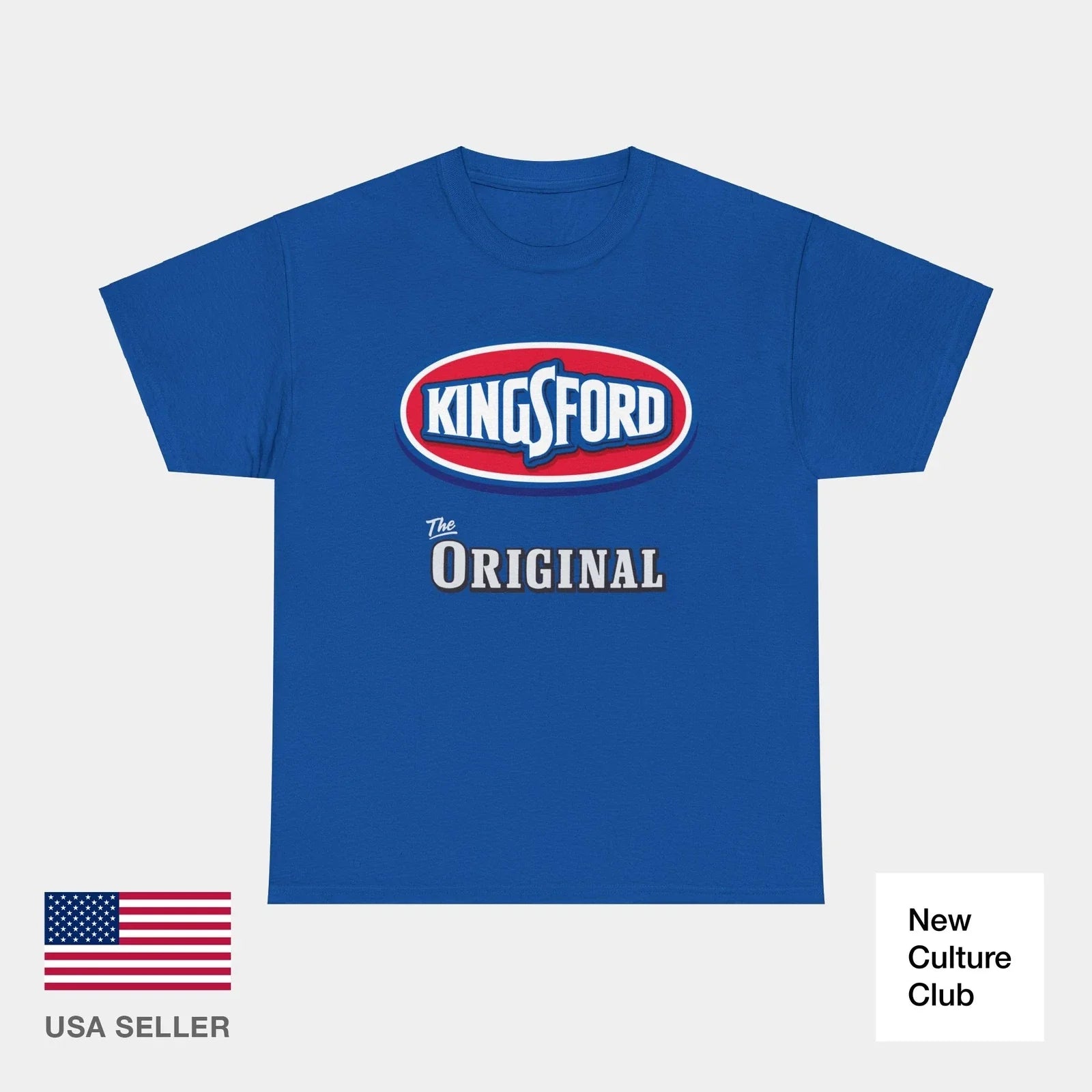Kingsford The Original Charcoal BBQ Black Blue White T Shirt Heavy Cotton Tee Unisex T-shirt, Sweatshirt, Hoodie, Long Sleeve Tee - T-Shirt, Sweatshirt, Hoodie