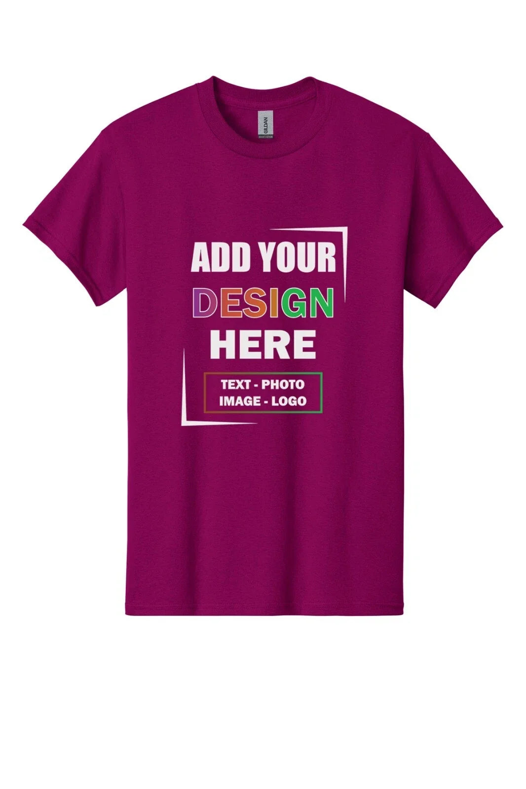 Personalized Customized Gildan Men's T-Shirt Your Business Logo Text Designs USA Unisex T-shirt, Sweatshirt, Hoodie, Long Sleeve Tee - T-Shirt, Sweatshirt, Hoodie