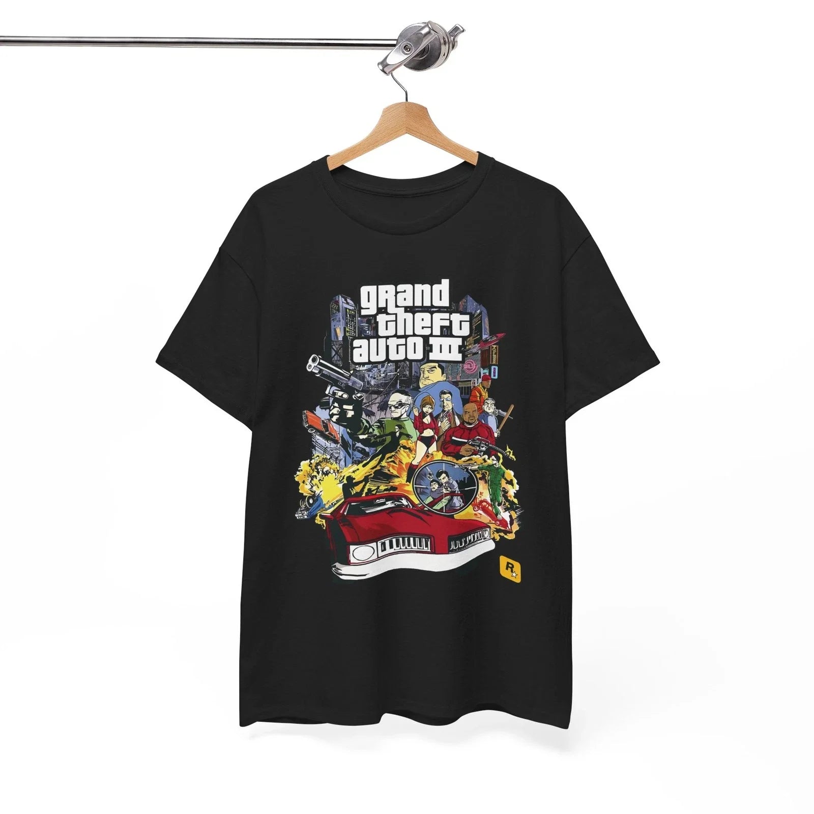 GRAND THEFT AUTO 3 T SHIRT VINTAGE SAN ANDREAS GTA 6 VICE CITY ROCKSTAR MERCH Unisex T-shirt, Sweatshirt, Hoodie, Long Sleeve Tee - T-Shirt, Sweatshirt, Hoodie