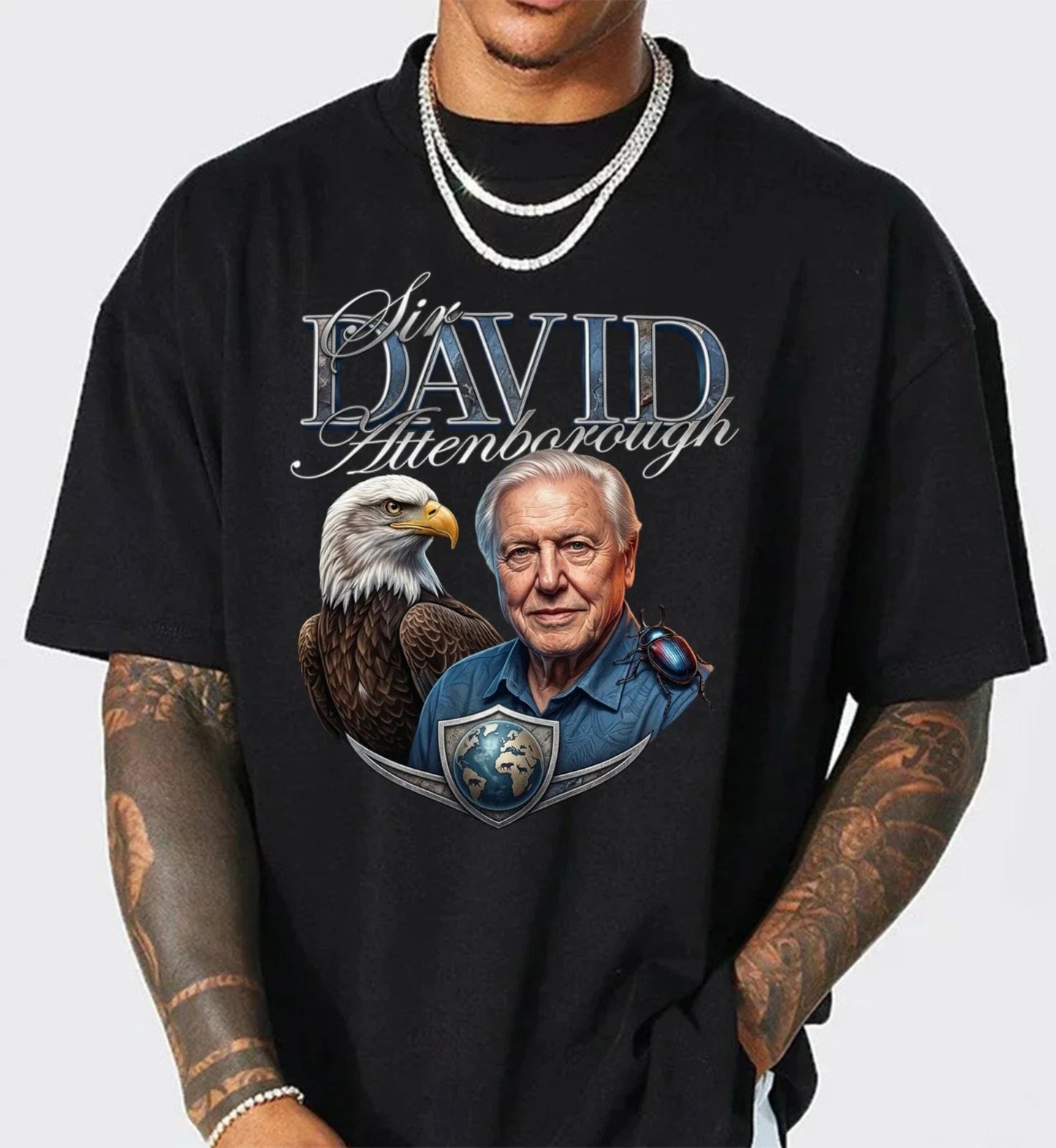 Sir David Attenborough T-Shirt Wildlife Nature Graphic Tee Animal Lover Tee Unisex T-shirt, Sweatshirt, Hoodie, Long Sleeve Tee - T-Shirt, Sweatshirt, Hoodie