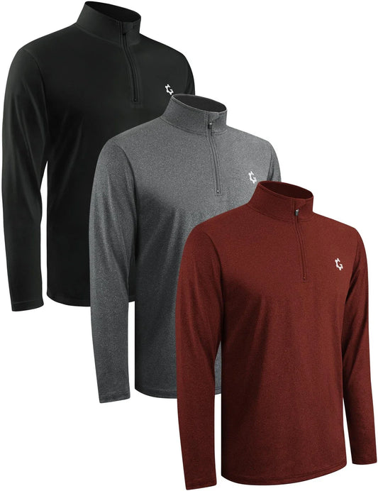 3Pack Quarter Zip Pullover Men Sweatshirts for Mens Long Sleeve Running Athle... Unisex T-shirt, Sweatshirt, Hoodie, Long Sleeve Tee - T-Shirt, Sweatshirt, Hoodie