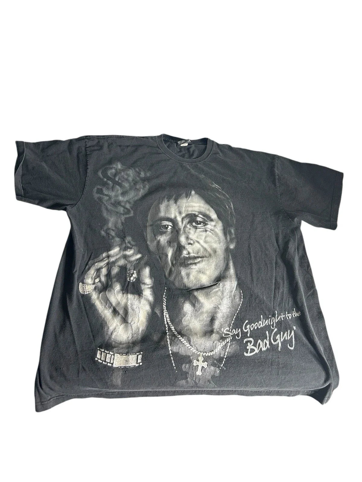 Vintage 90s Scarface T Shirt Mens 4XL Say Goodnight To The Bad Guy Movie Tee Unisex T-shirt, Sweatshirt, Hoodie, Long Sleeve Tee - T-Shirt, Sweatshirt, Hoodie