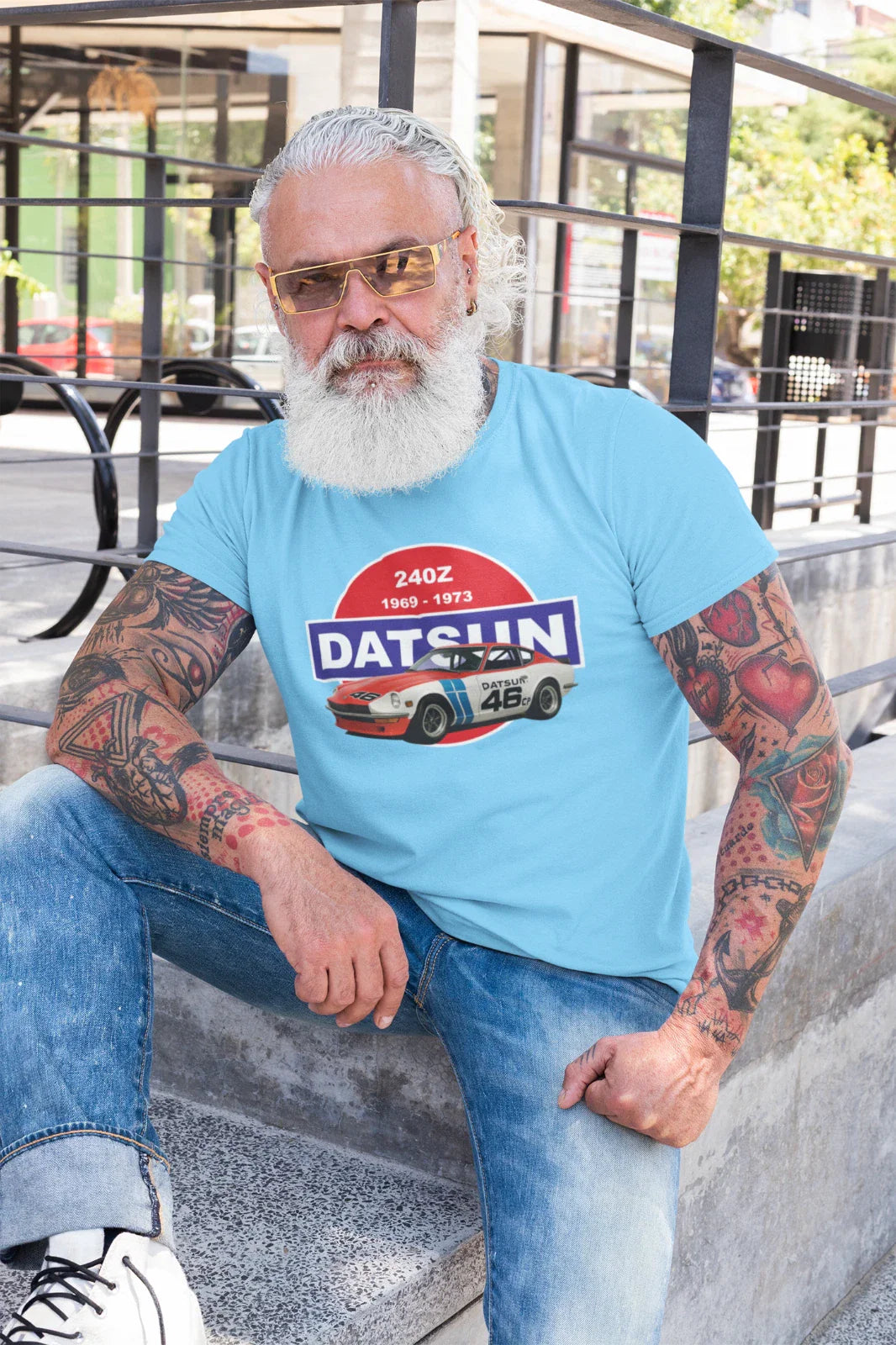 Datsun 240Z Classic Car T Shirt, Retro Racing Design 25 Colours S-5XL Sizes Unisex T-shirt, Sweatshirt, Hoodie, Long Sleeve Tee - T-Shirt, Sweatshirt, Hoodie
