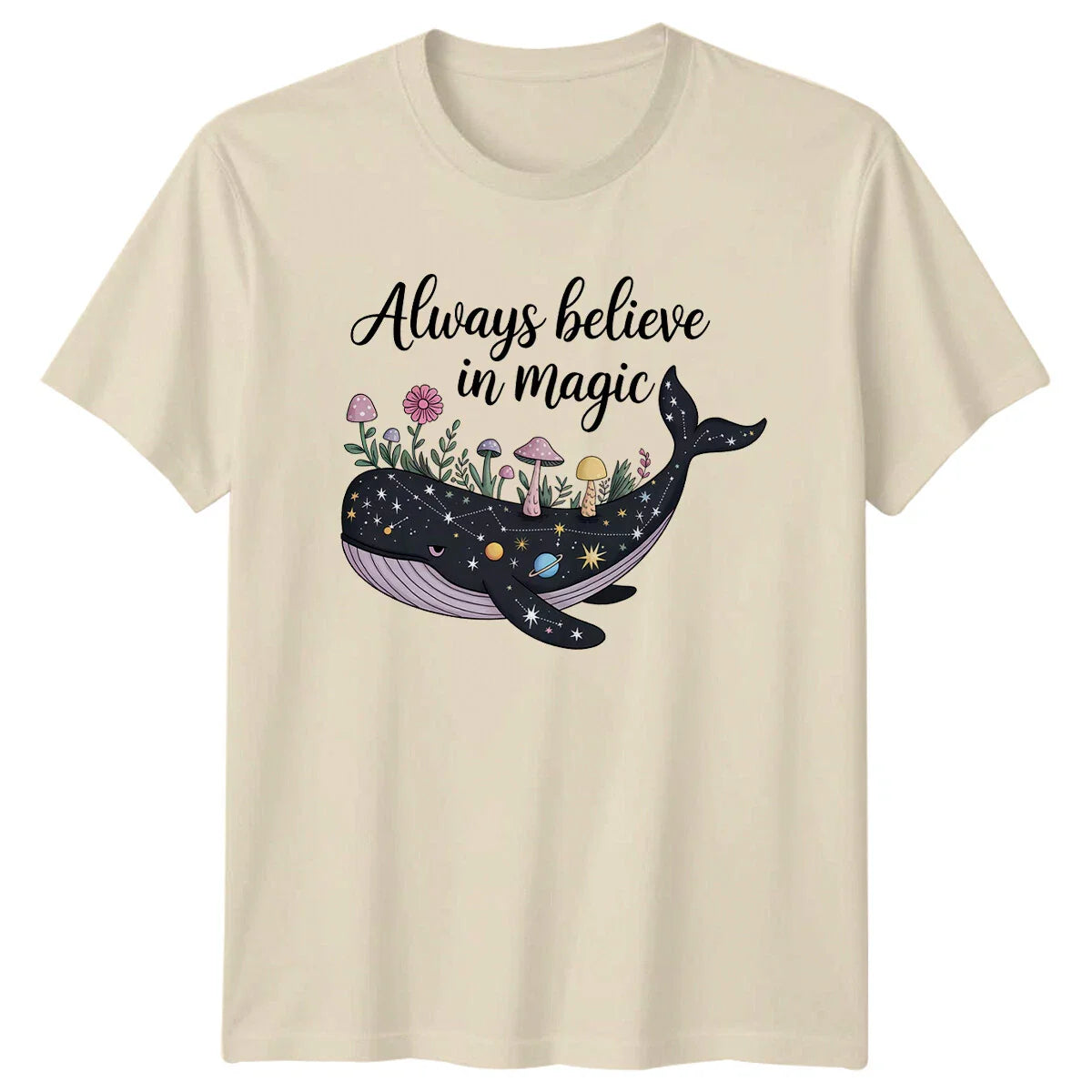 Always Believe In Magic Celestial Whale Boho T-Shirt Unisex T-shirt, Sweatshirt, Hoodie, Long Sleeve Tee - T-Shirt, Sweatshirt, Hoodie