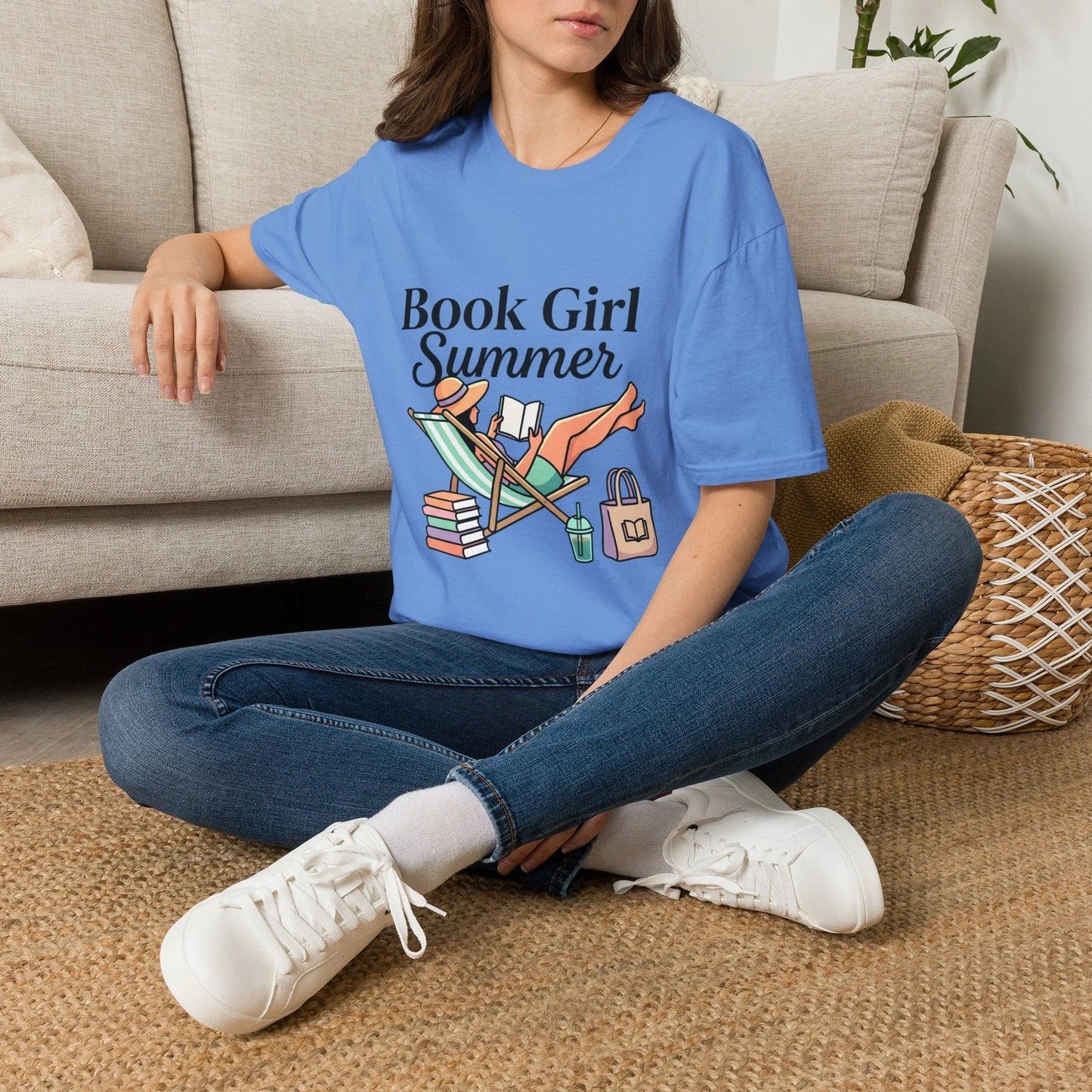 Book Girl Summer T-Shirt | BookTok | Bookish Beach Reading Shirt, Women's 2 Unisex T-shirt, Sweatshirt, Hoodie, Long Sleeve Tee - T-Shirt, Sweatshirt, Hoodie