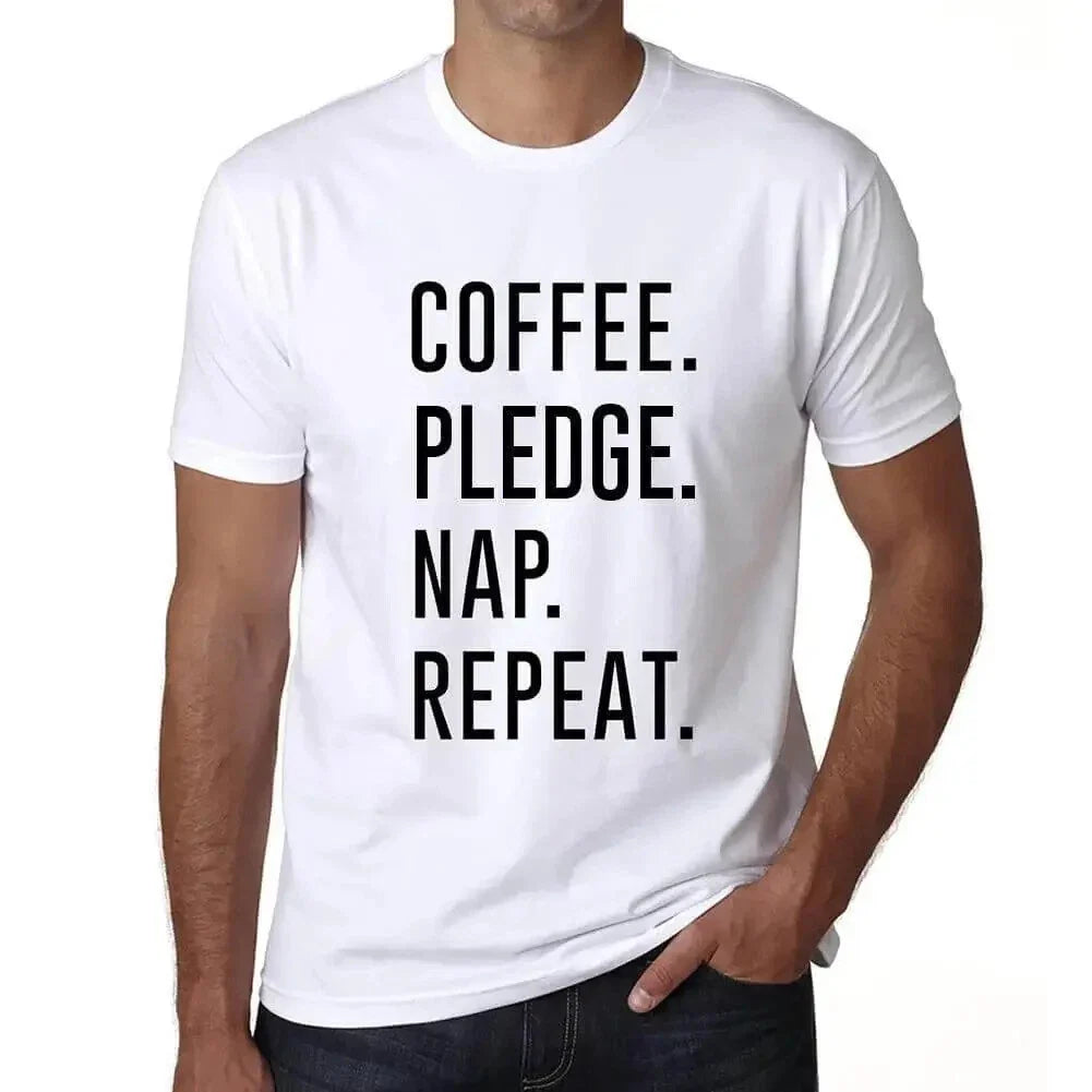 ULTRABASIC men's t-shirt coffee promise nap repetition coffee pledge nap Unisex T-shirt, Sweatshirt, Hoodie, Long Sleeve Tee - T-Shirt, Sweatshirt, Hoodie