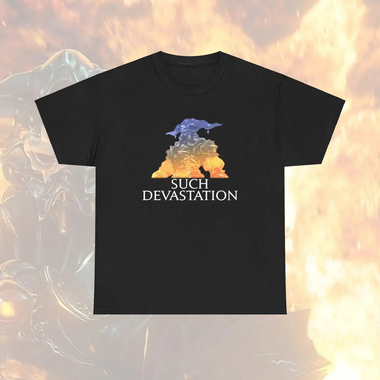 Such devastation FFXIV MMORPG funny meme quote unisex T-shirt Unisex T-shirt, Sweatshirt, Hoodie, Long Sleeve Tee - T-Shirt, Sweatshirt, Hoodie