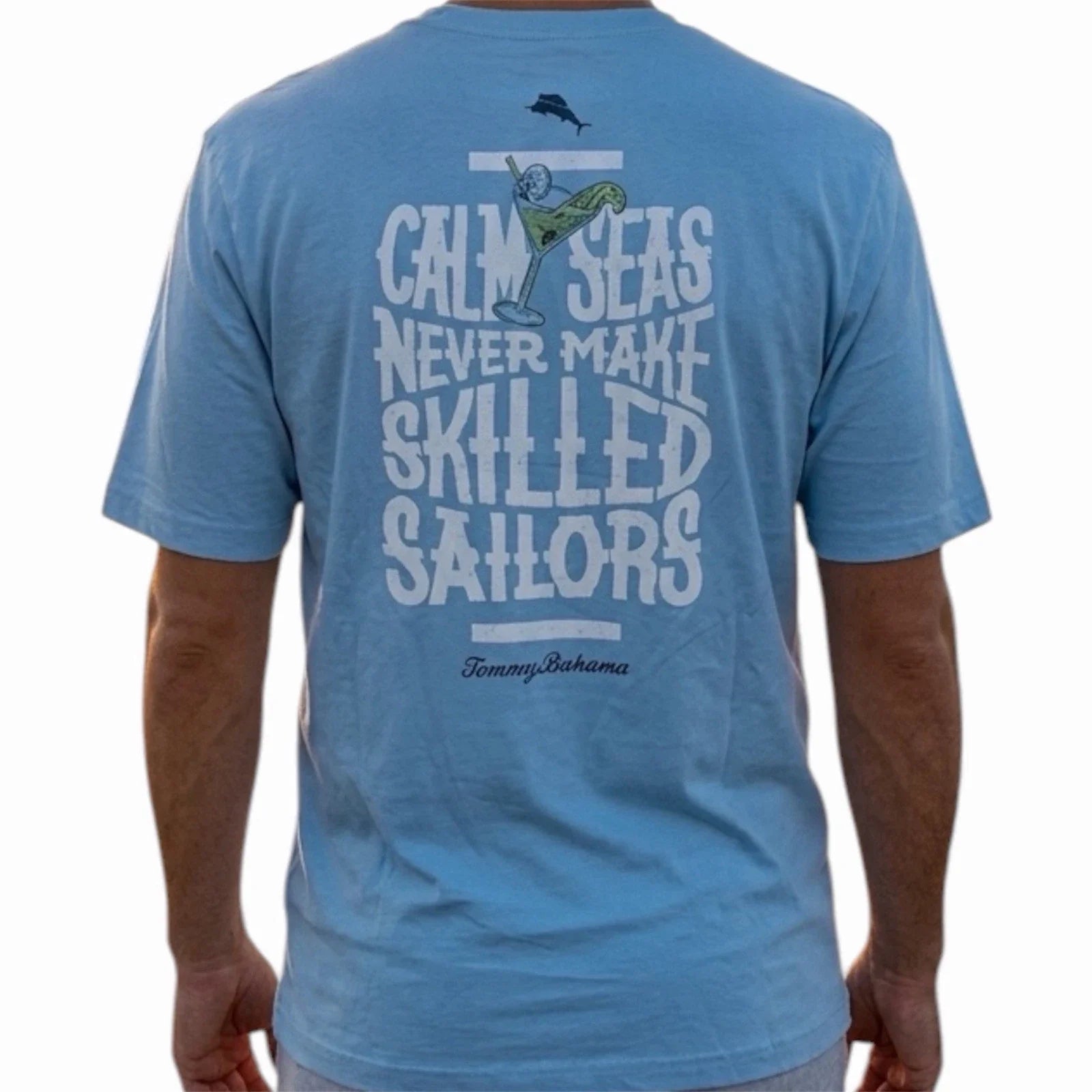 $45 TOMMY BAHAMA Sky Blue CALM SEAS Relaxed Fit Short Sleeve T-shirt NWT Unisex T-shirt, Sweatshirt, Hoodie, Long Sleeve Tee - T-Shirt, Sweatshirt, Hoodie
