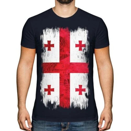 GEORGIA GRUNGE FLAG MENS T-SHIRT TEE TOP SAK'ART'VELO FOOTBALL GEORGIAN GIFT Unisex T-shirt, Sweatshirt, Hoodie, Long Sleeve Tee - T-Shirt, Sweatshirt, Hoodie