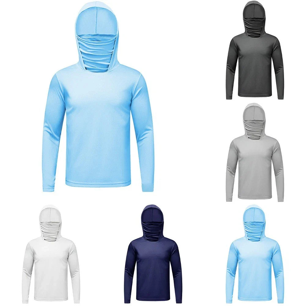 Men's Ice Silk Pullover Long Sleeve T-Shirt for Sports Fishing and Daily Wear Unisex T-shirt, Sweatshirt, Hoodie, Long Sleeve Tee - T-Shirt, Sweatshirt, Hoodie