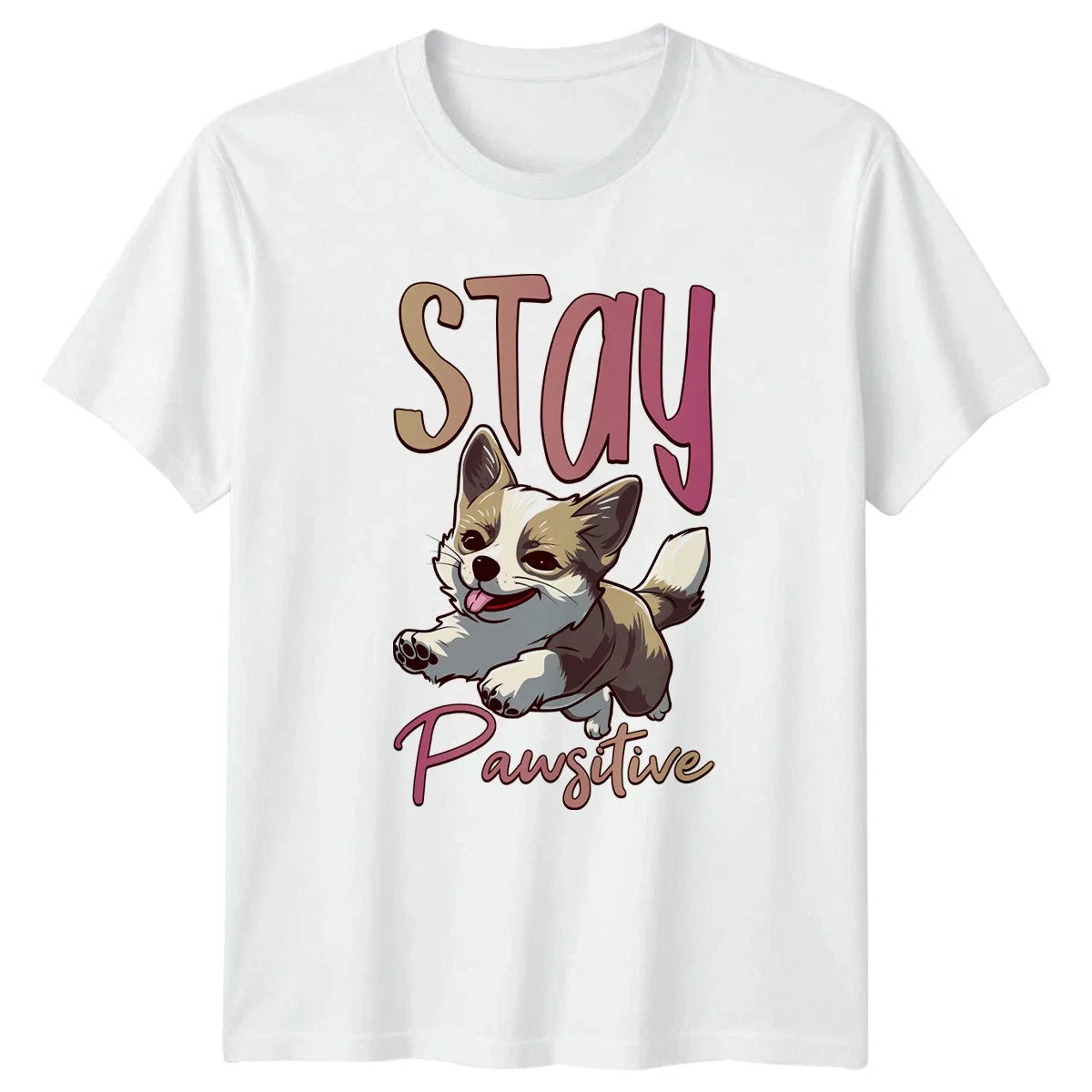Stay Pawsitive Corgi Dog Puppy T-Shirt Pet Lover Birthday Gift For Him And Her Unisex T-shirt, Sweatshirt, Hoodie, Long Sleeve Tee - T-Shirt, Sweatshirt, Hoodie