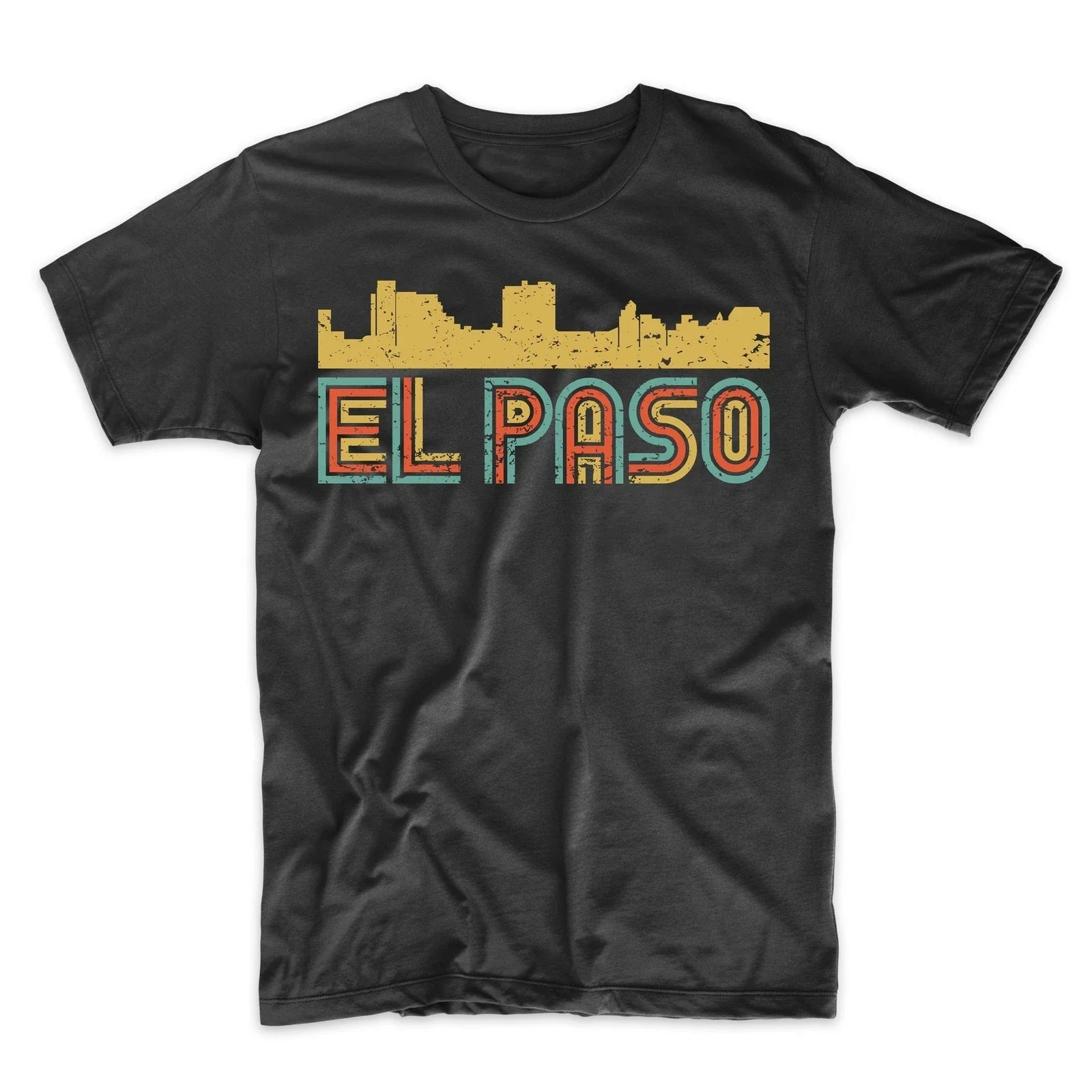 Men's El Paso Shirt - Retro Vintage Style El Paso Texas Skyline T-Shirt Unisex T-shirt, Sweatshirt, Hoodie, Long Sleeve Tee - T-Shirt, Sweatshirt, Hoodie