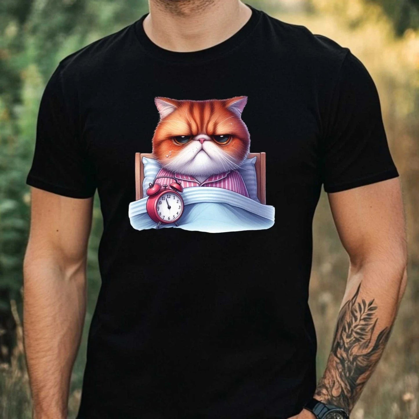 Mens Grumpy Cat Print Cotton T-Shirt Size XS to 5XL Unisex T-shirt, Sweatshirt, Hoodie, Long Sleeve Tee - T-Shirt, Sweatshirt, Hoodie