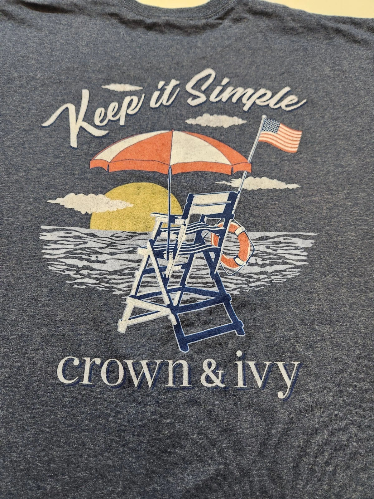 Crown & Ivy Keep It Simple Blue T-Shirt L Unisex T-shirt, Sweatshirt, Hoodie, Long Sleeve Tee - T-Shirt, Sweatshirt, Hoodie