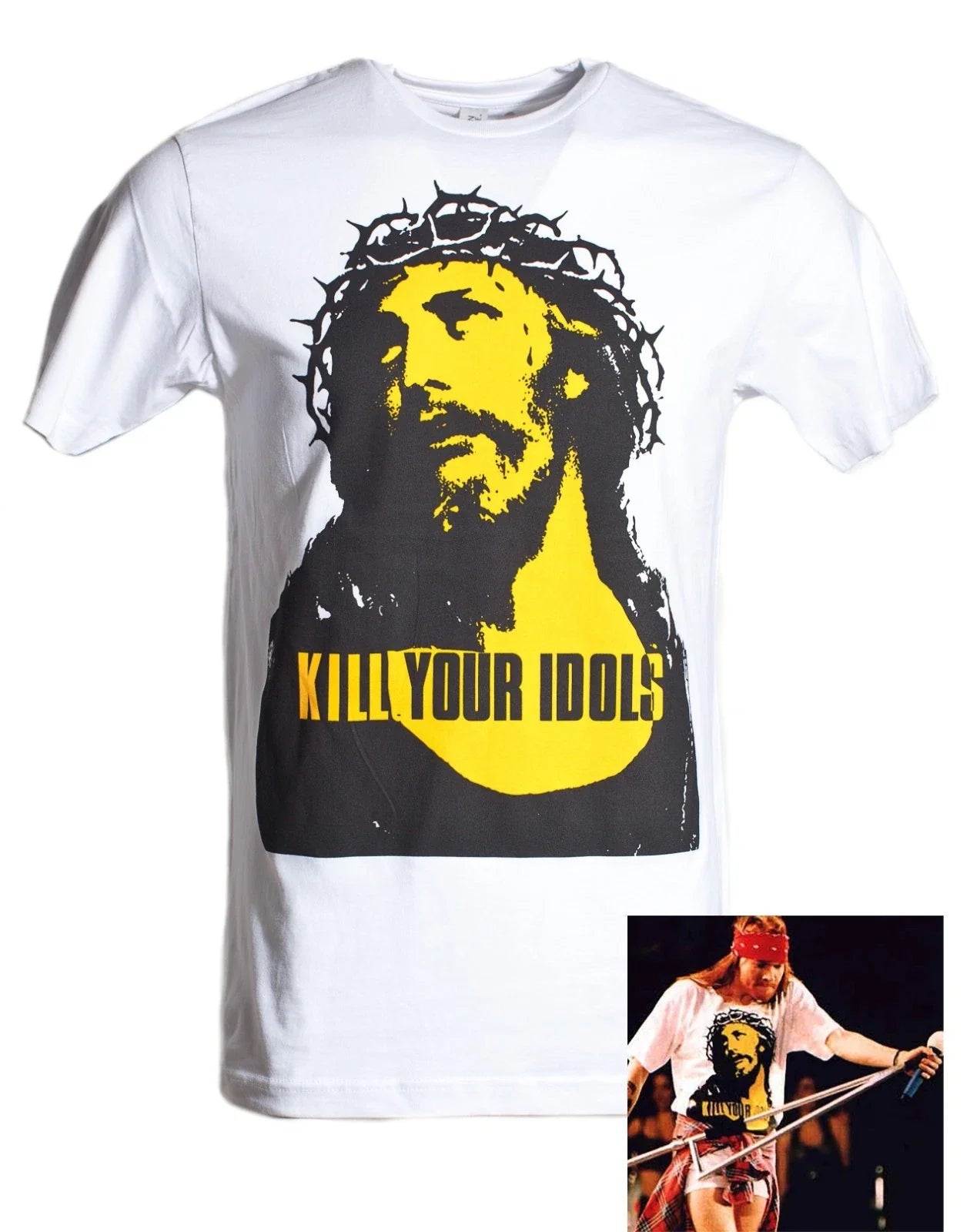 Kill Your Idols Axl Rose T-Shirt Unisex Adult White S-3X Unisex T-shirt, Sweatshirt, Hoodie, Long Sleeve Tee - T-Shirt, Sweatshirt, Hoodie