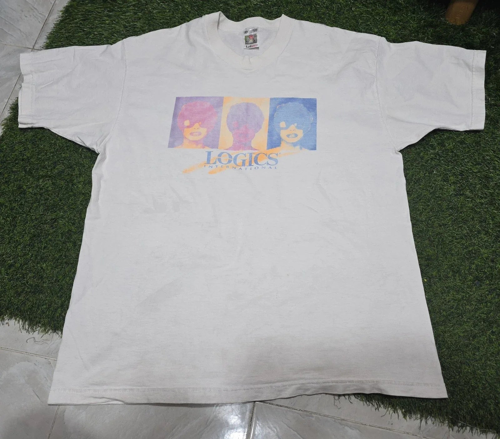 rare vintage 90s Logics international Pop art  andy warhol style T shirt Size XL Unisex T-shirt, Sweatshirt, Hoodie, Long Sleeve Tee - T-Shirt, Sweatshirt, Hoodie