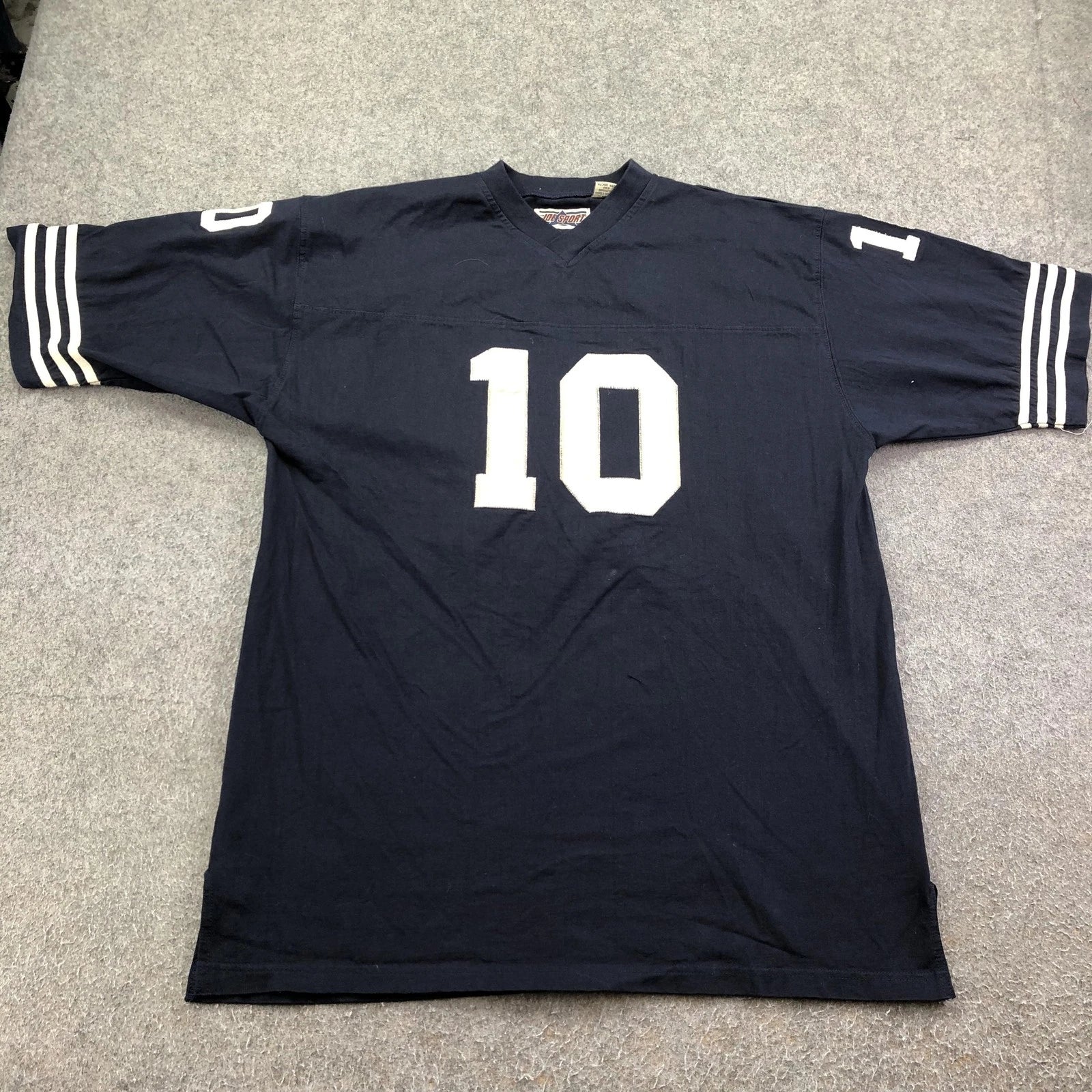 Joe Sport Shirt Mens Large Blue 10 Football Jersey V-Neck Graphic Sports Tee Unisex T-shirt, Sweatshirt, Hoodie, Long Sleeve Tee - T-Shirt, Sweatshirt, Hoodie