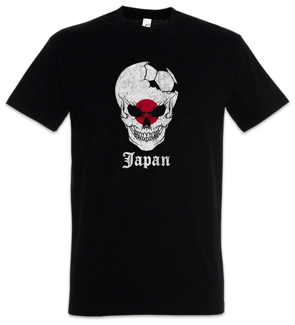 Japan Football Skull I T-Shirt japanese Soccer Flag Banner World Championship Unisex T-shirt, Sweatshirt, Hoodie, Long Sleeve Tee - T-Shirt, Sweatshirt, Hoodie