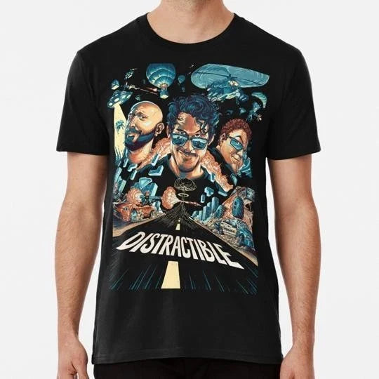 Distractible Merch Size S to 5XL Made in the USA T-Shirt Unisex T-shirt, Sweatshirt, Hoodie, Long Sleeve Tee - T-Shirt, Sweatshirt, Hoodie